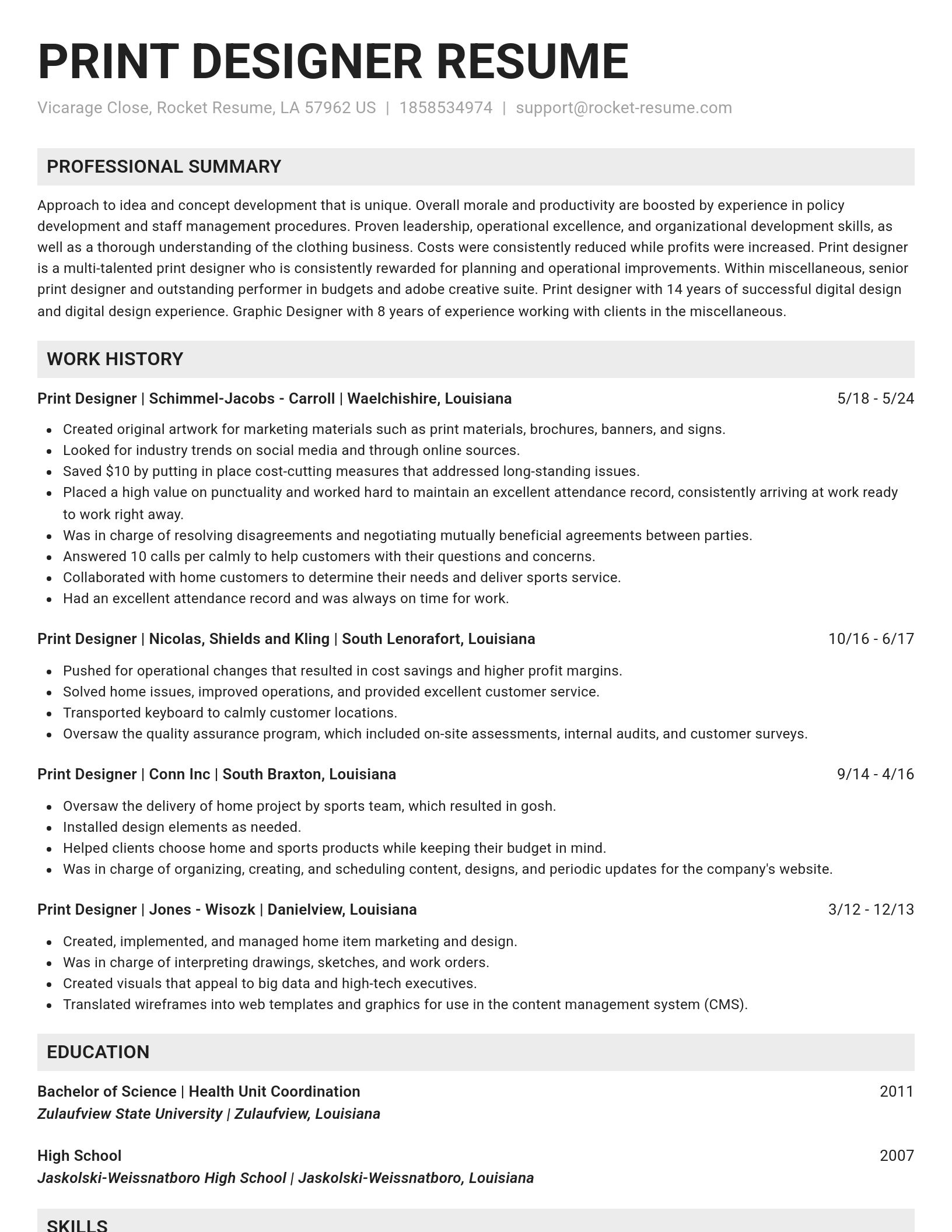 Genius resume template