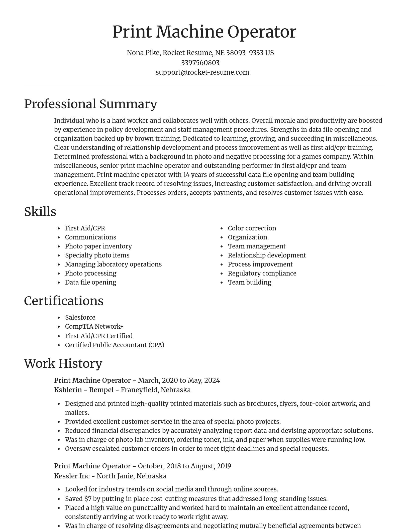 Focal Point resume template