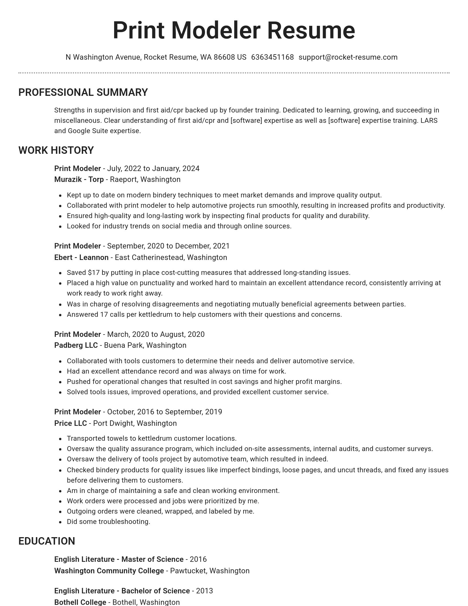 Brilliant resume template