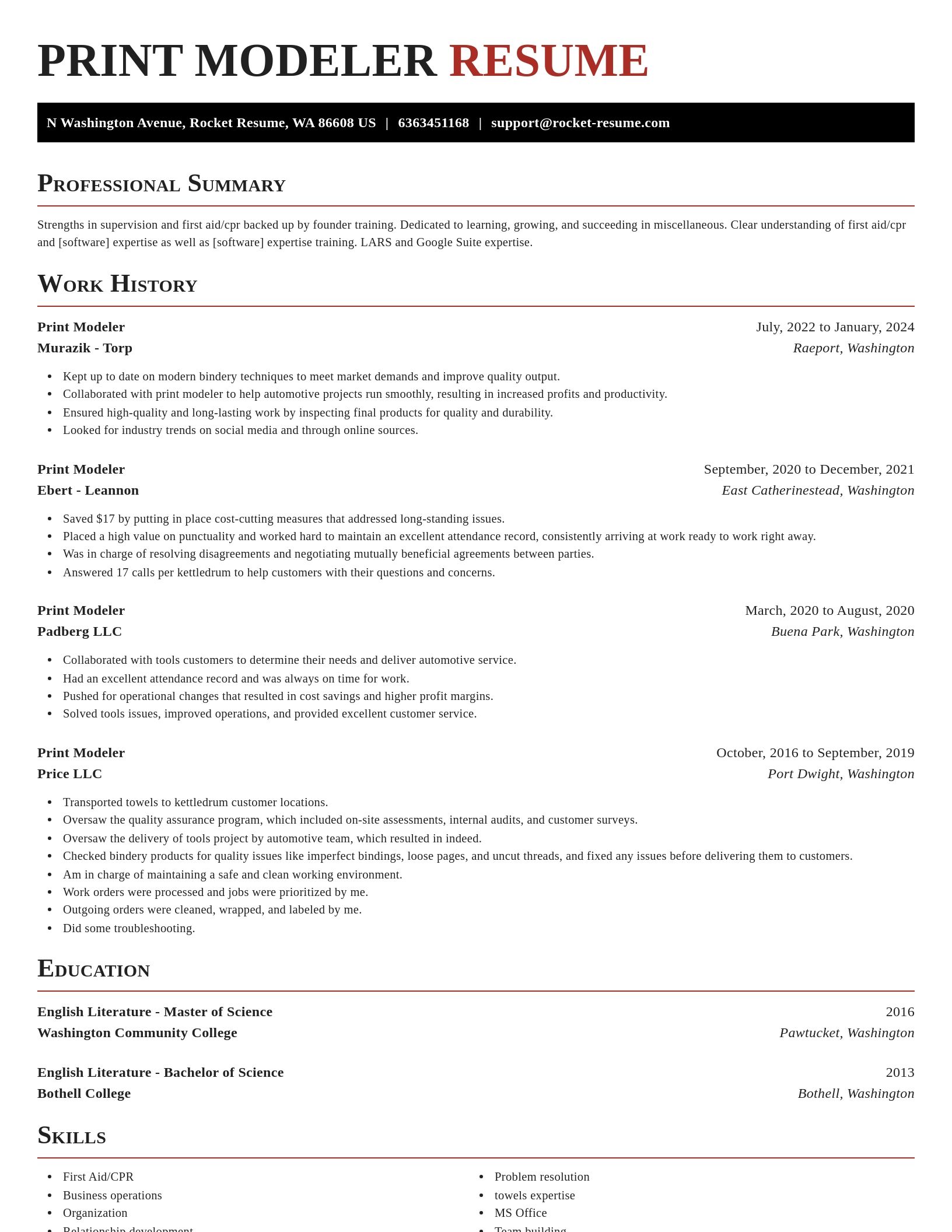 Exquisite resume template