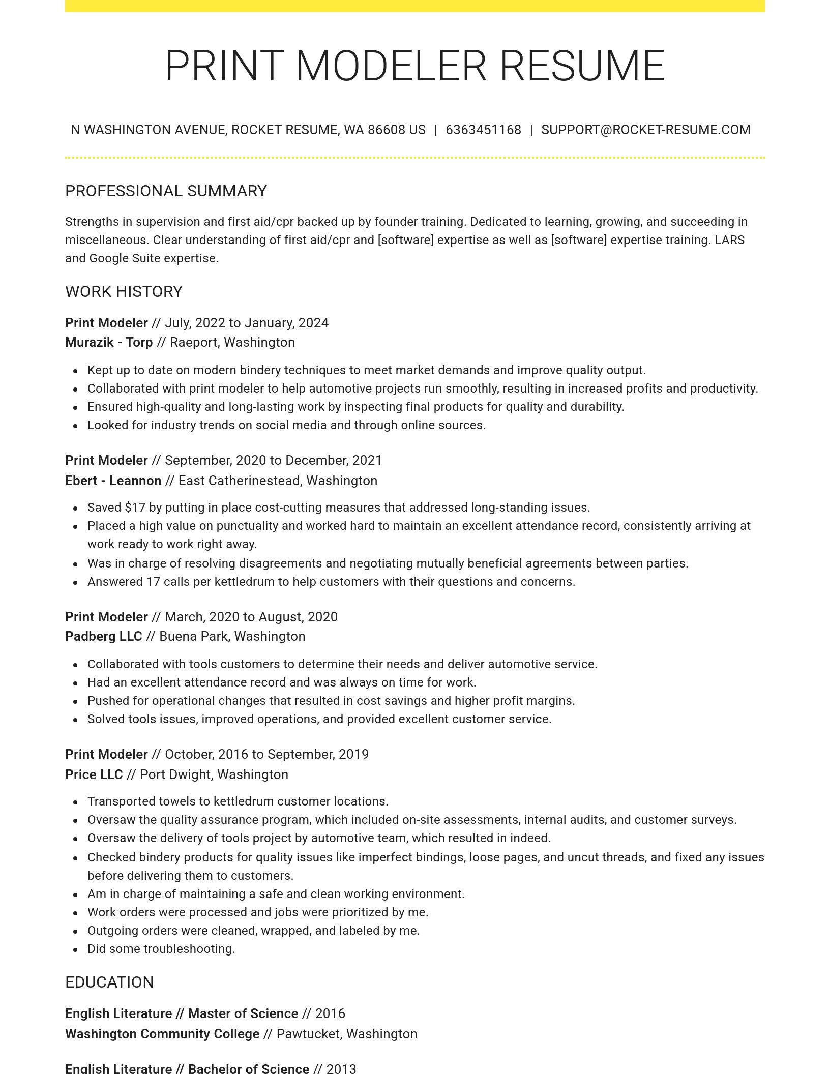 Grand resume template