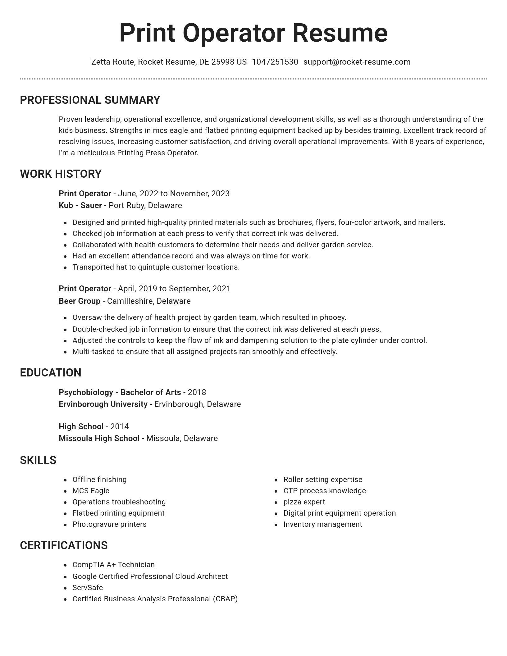 Brilliant resume template