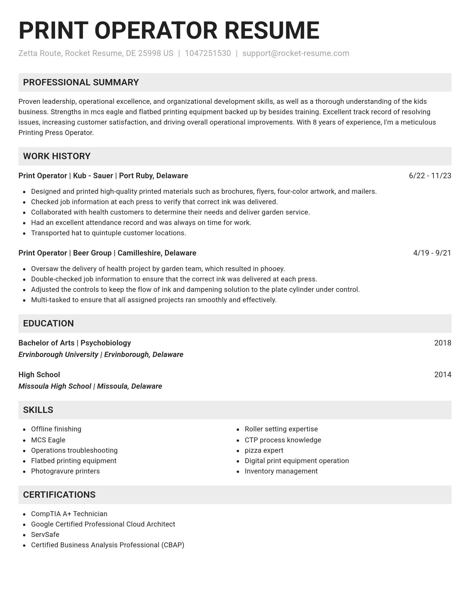 Genius resume template