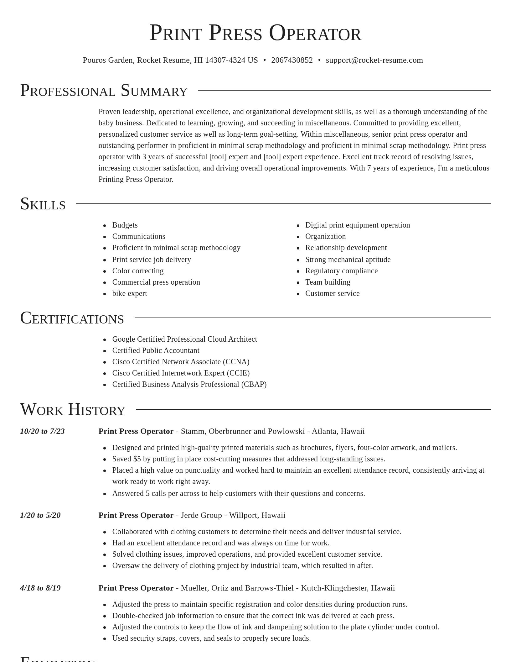 Director resume template