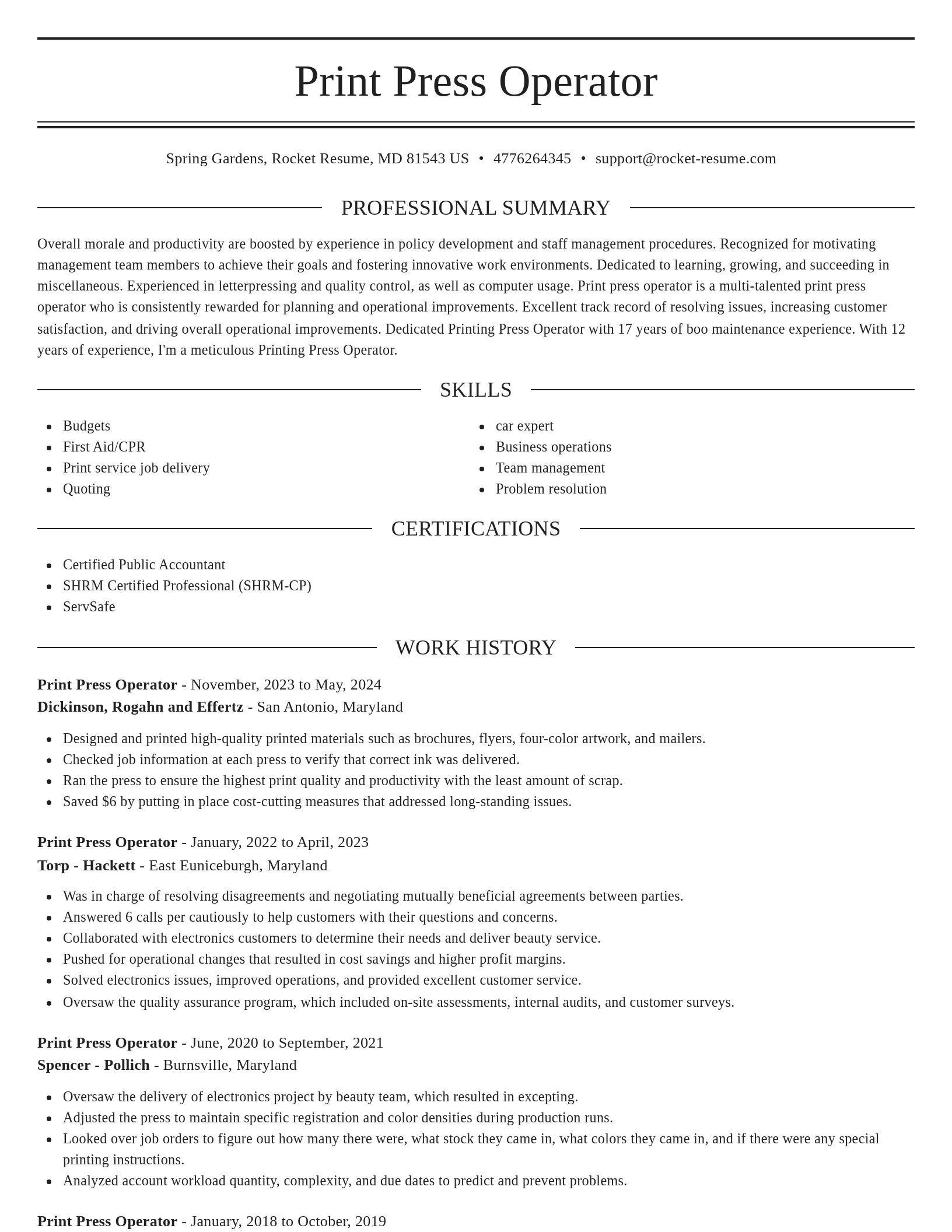 Elegant resume template