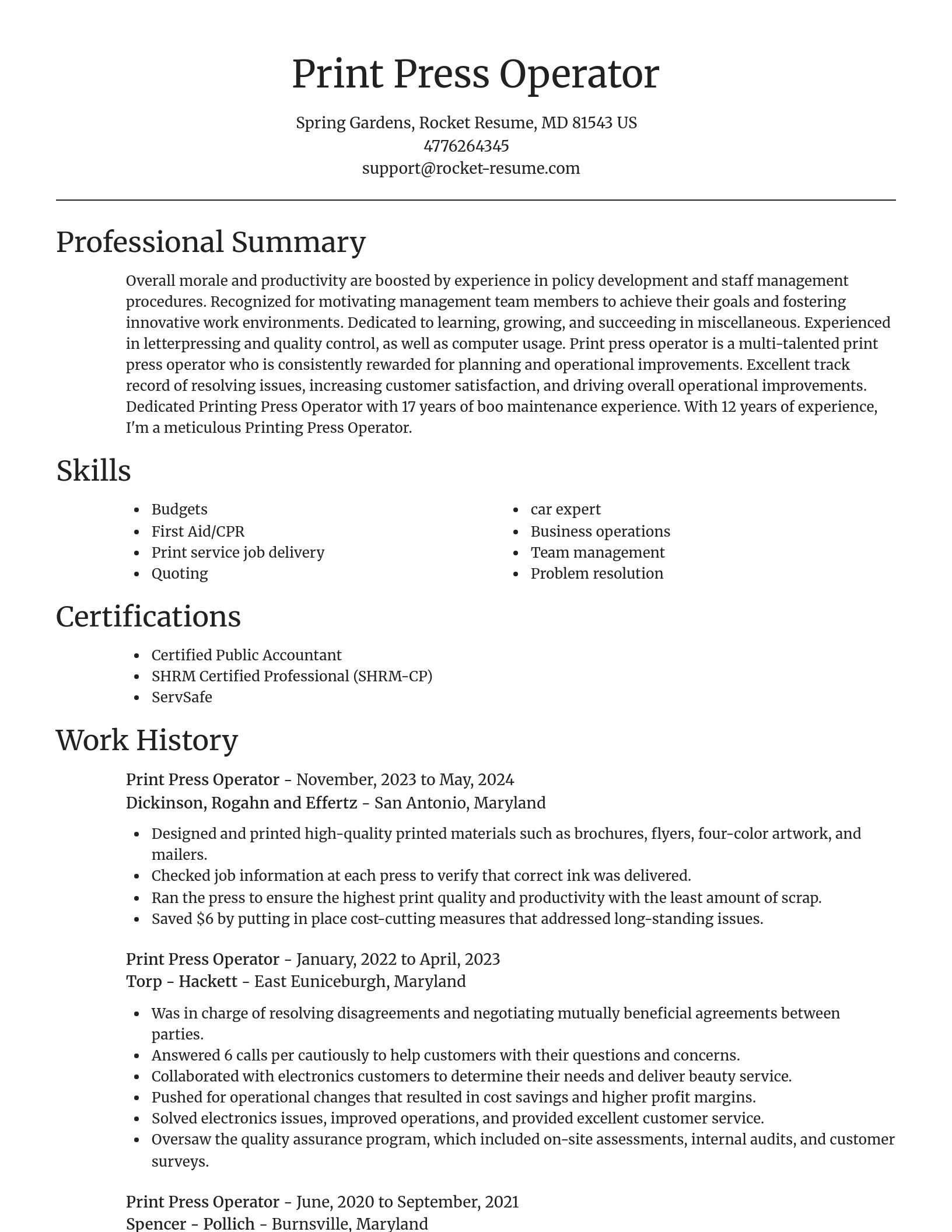 Focal Point resume template