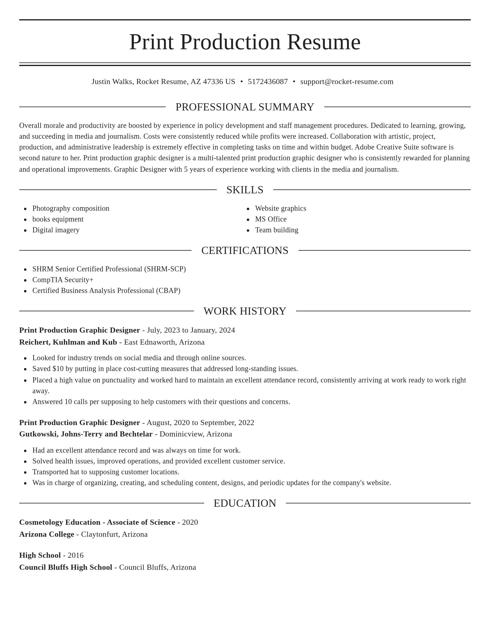 Elegant resume template