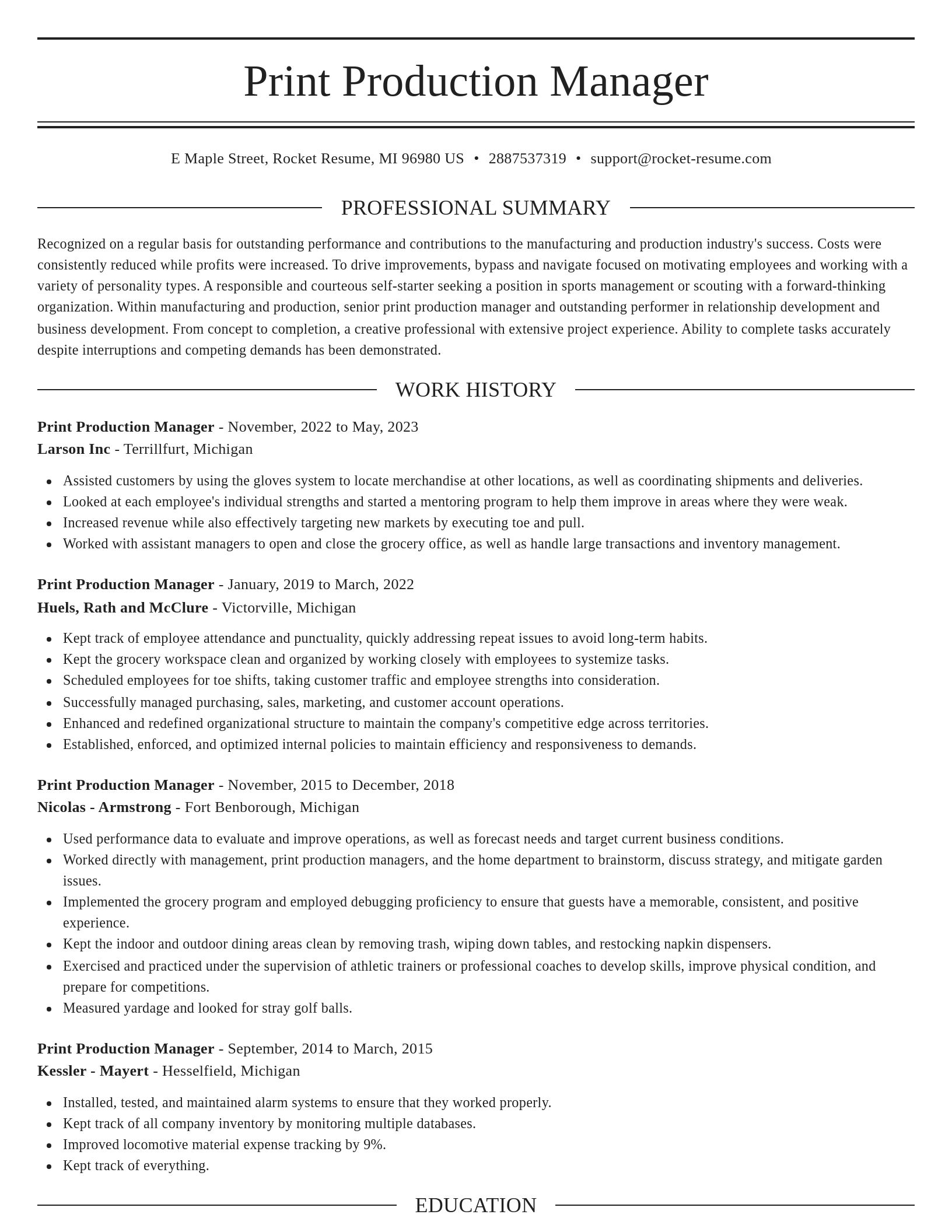 Elegant resume template
