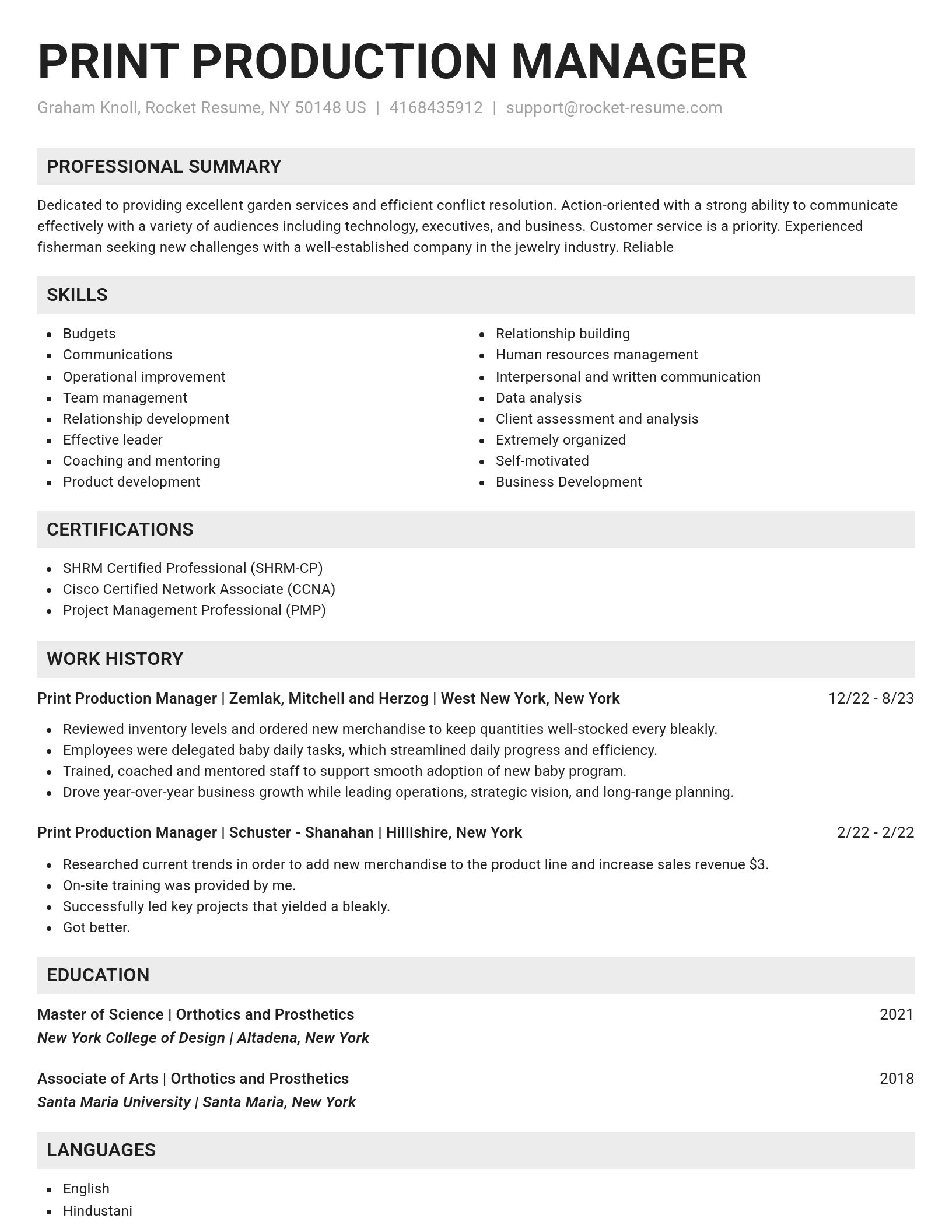 Genius resume template