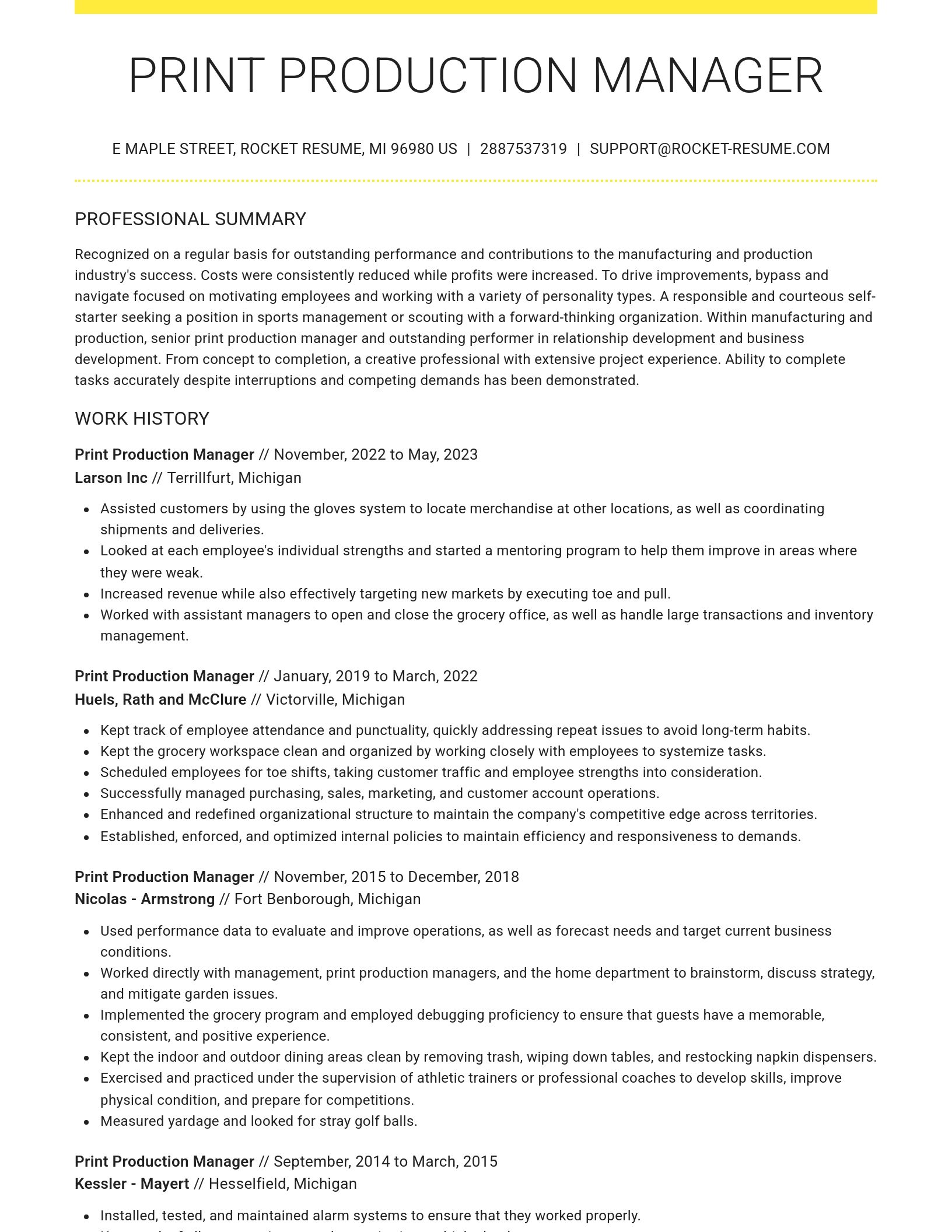 Grand resume template