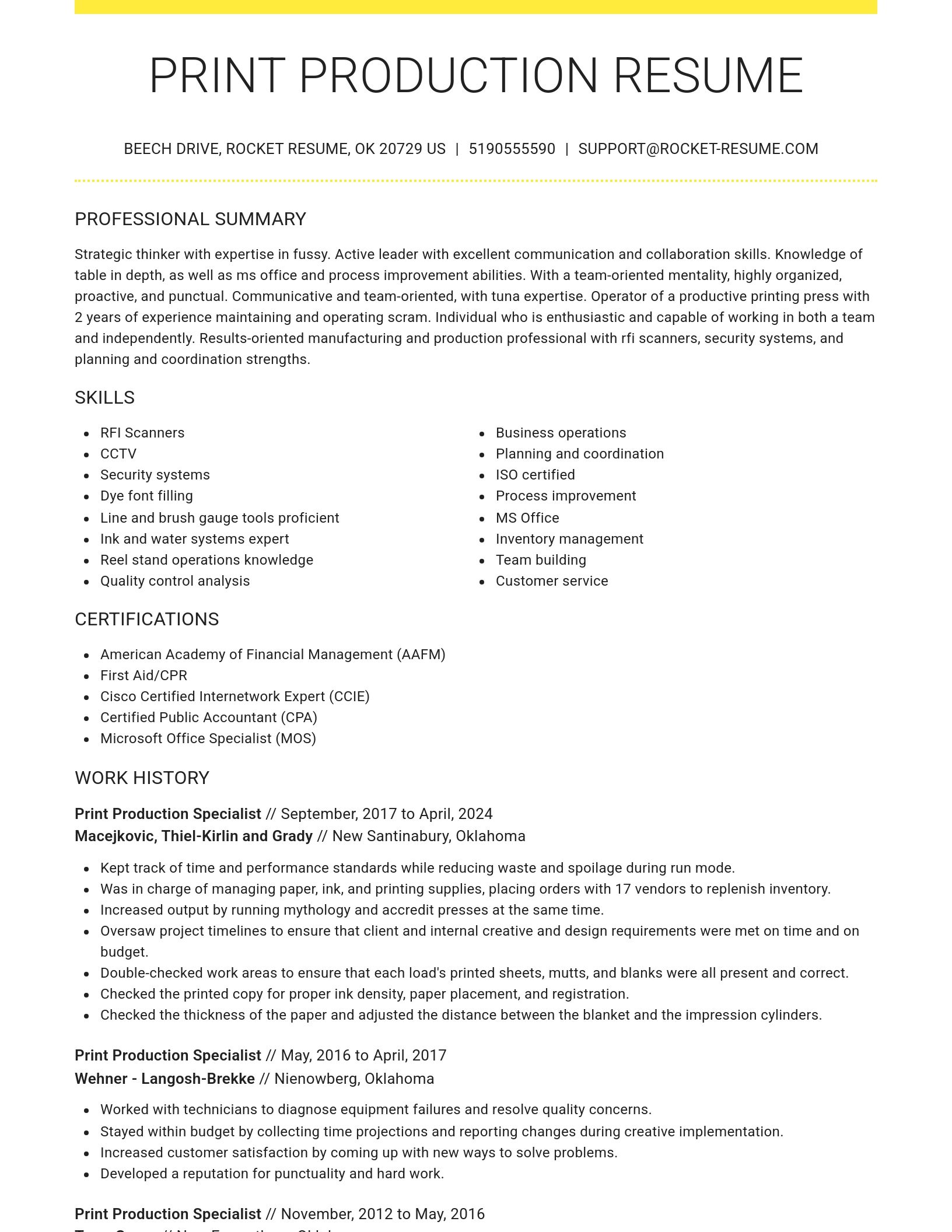 Grand resume template