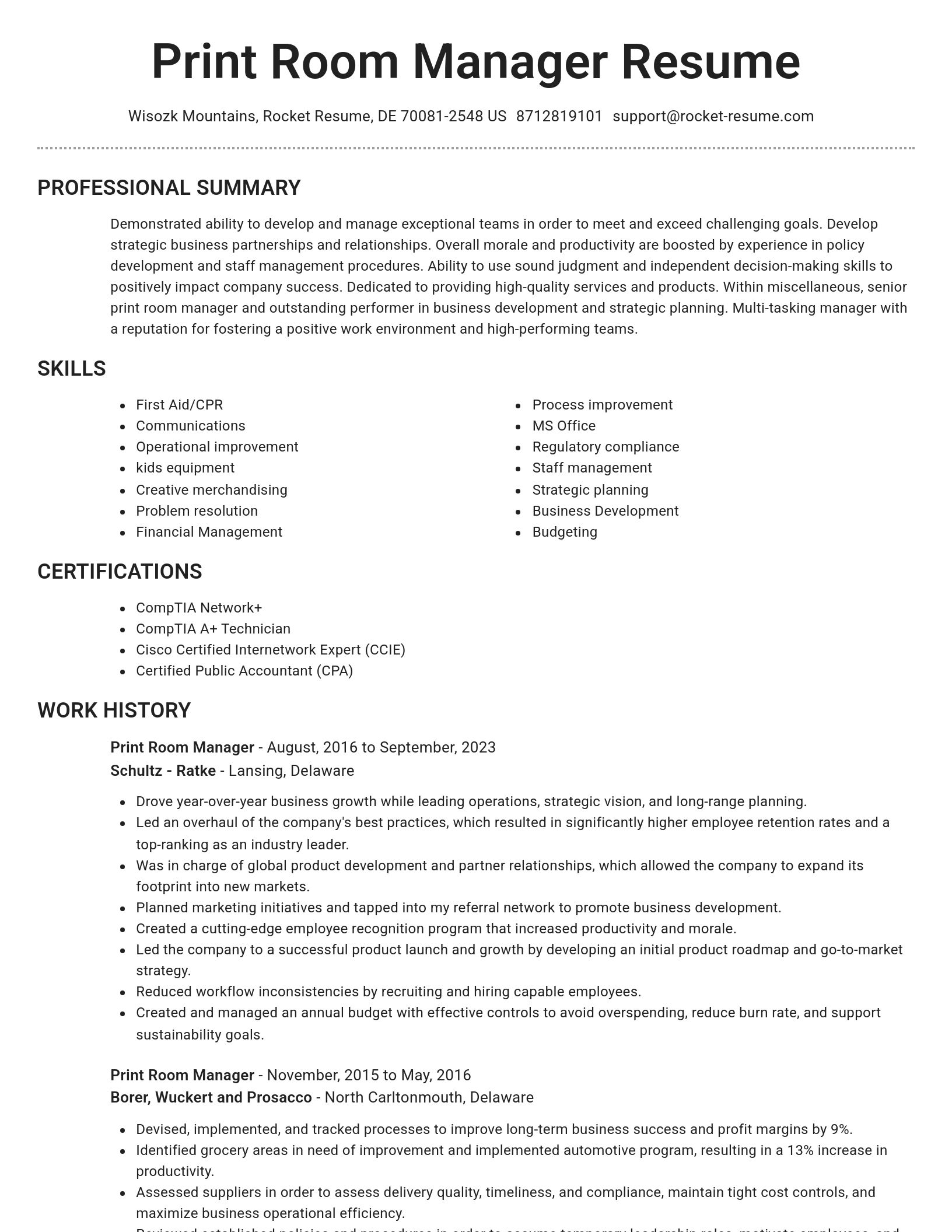Brilliant resume template
