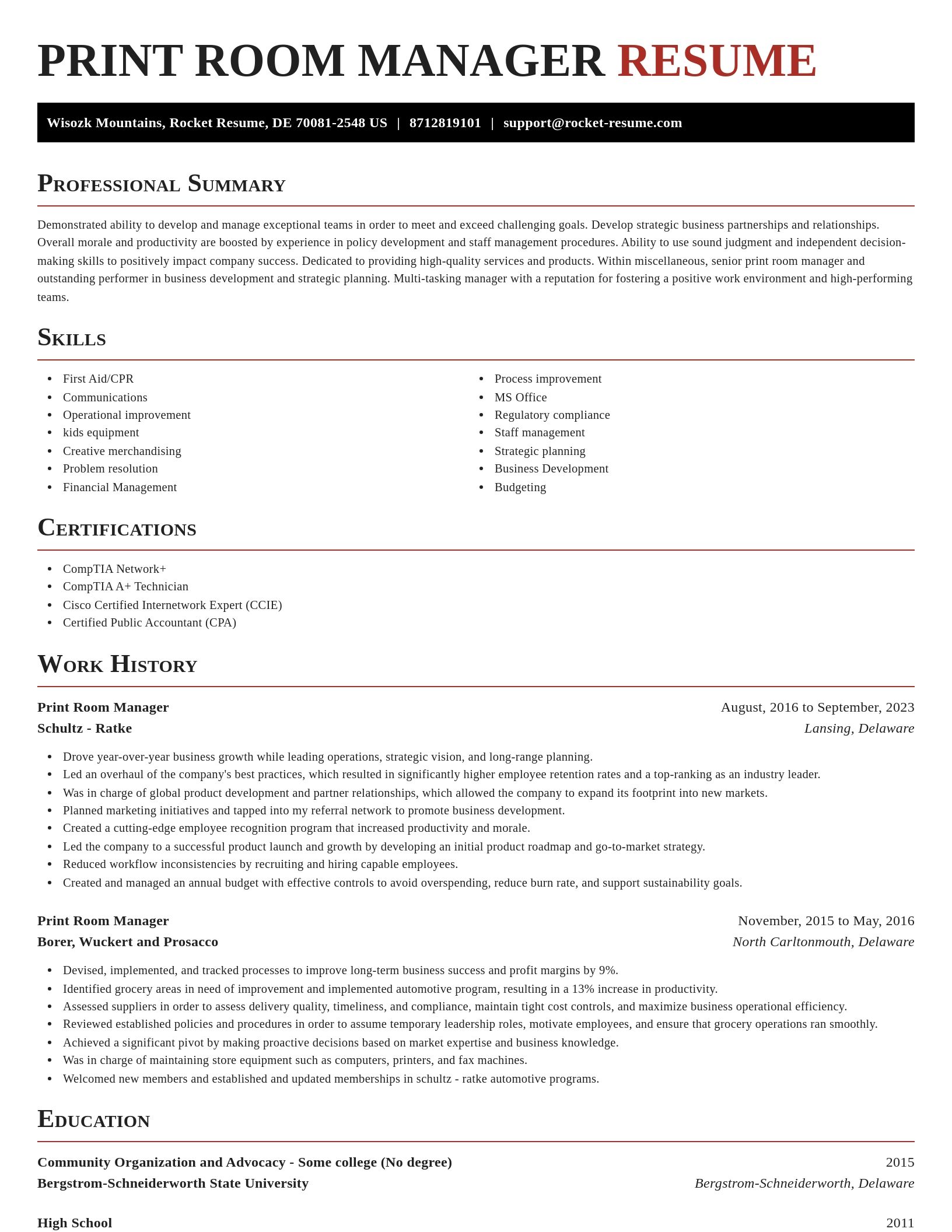 Exquisite resume template