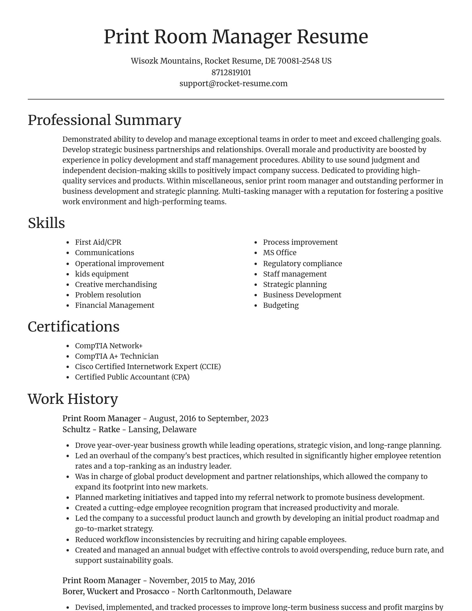 Focal Point resume template