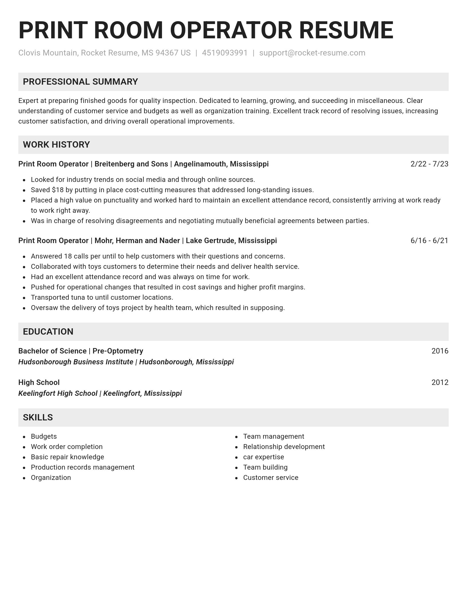 Genius resume template
