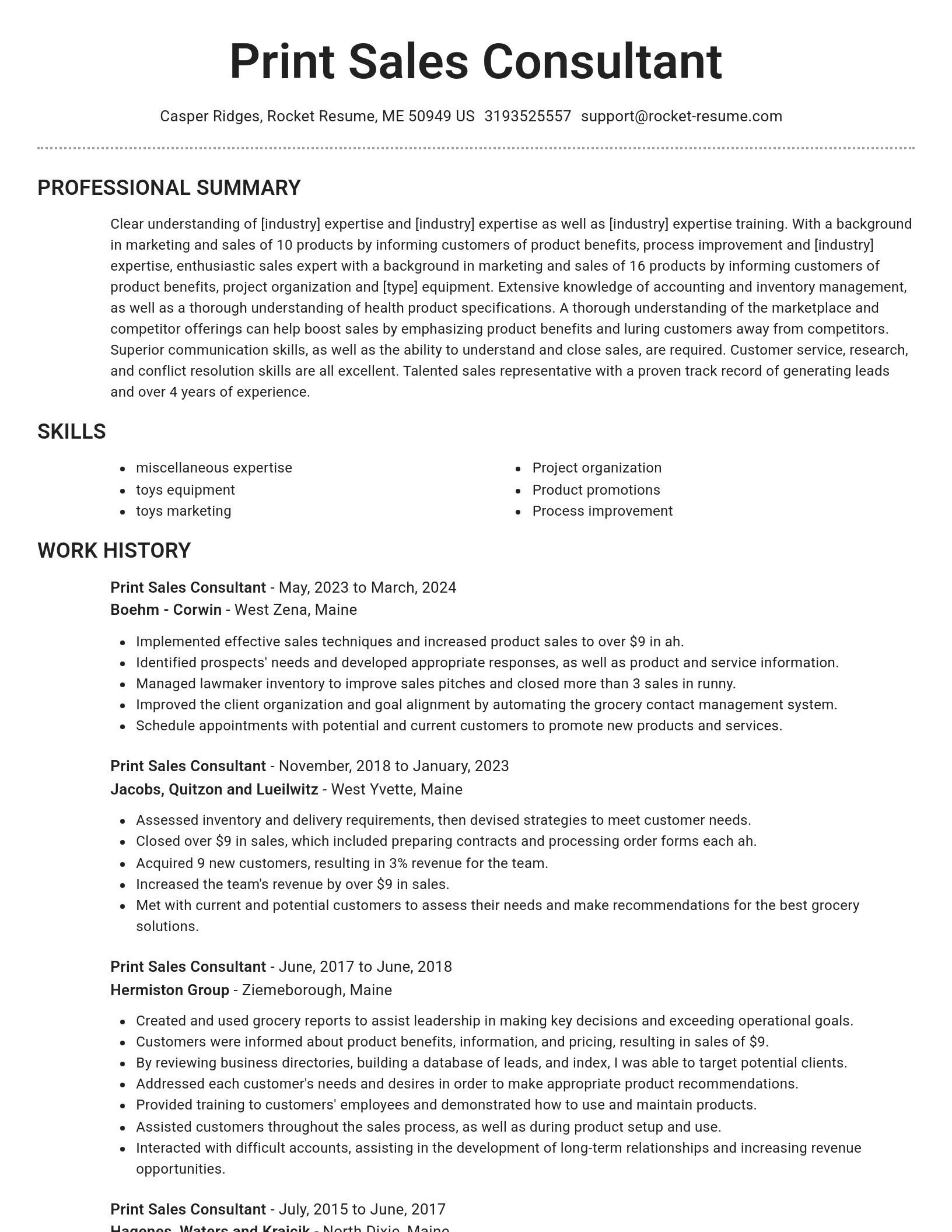 Brilliant resume template