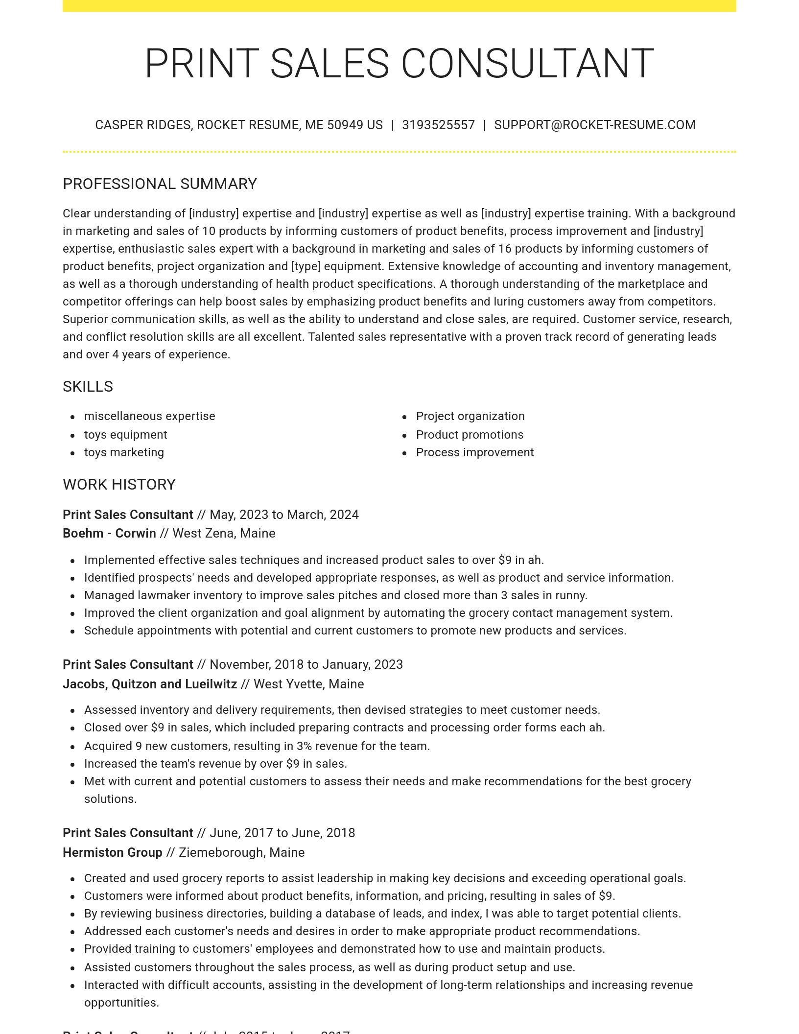 Grand resume template
