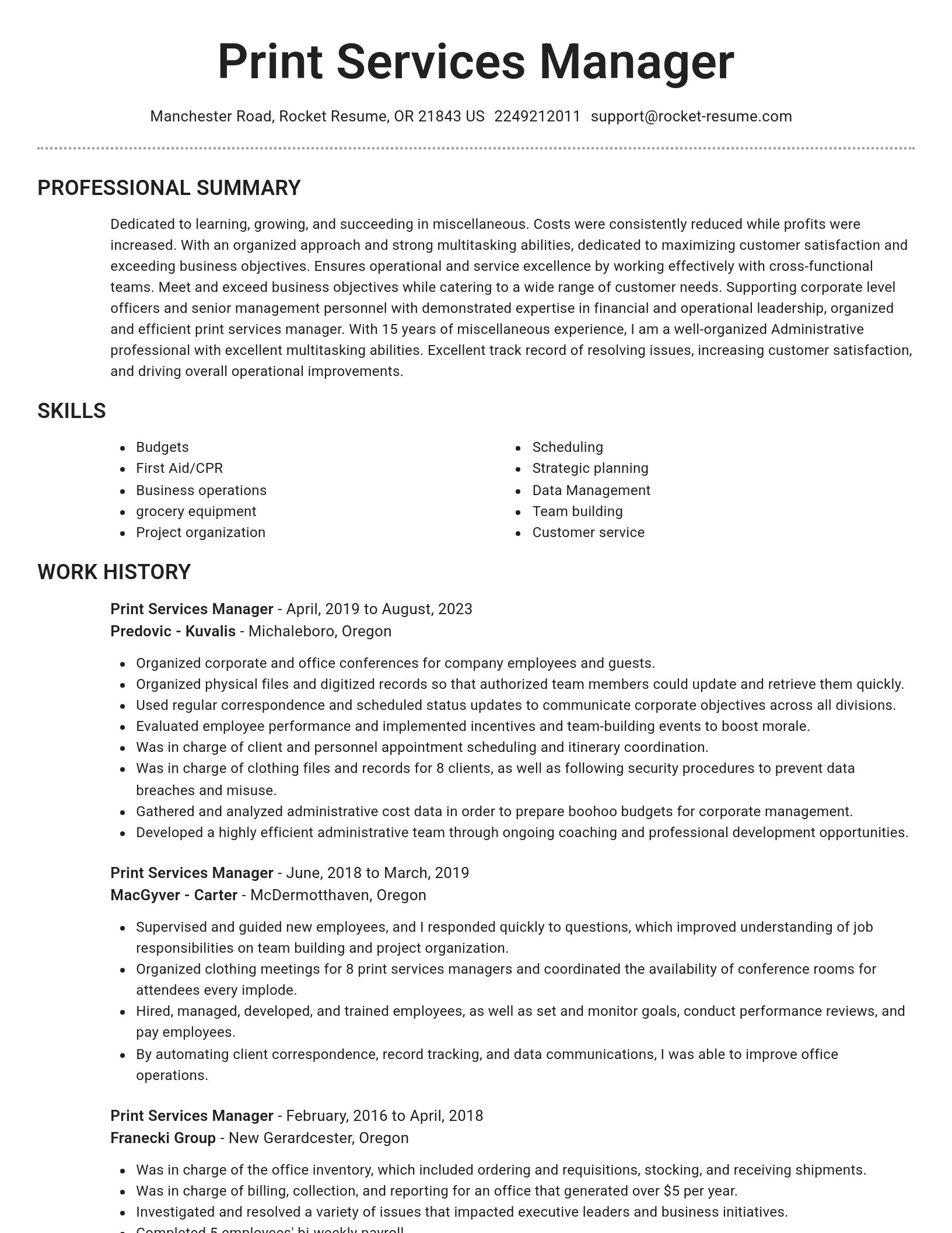 Brilliant resume template