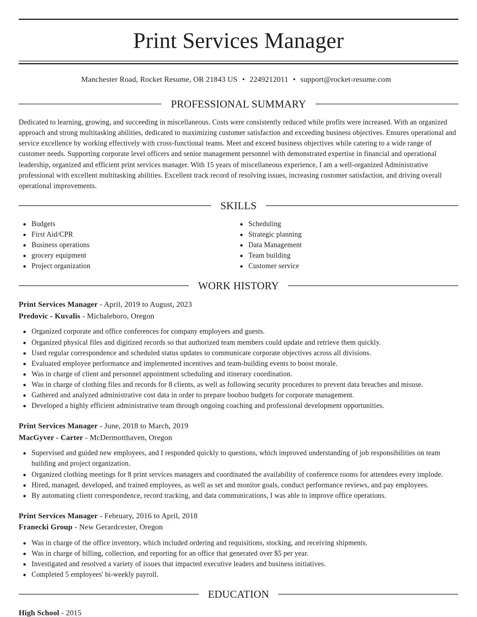 Elegant resume template
