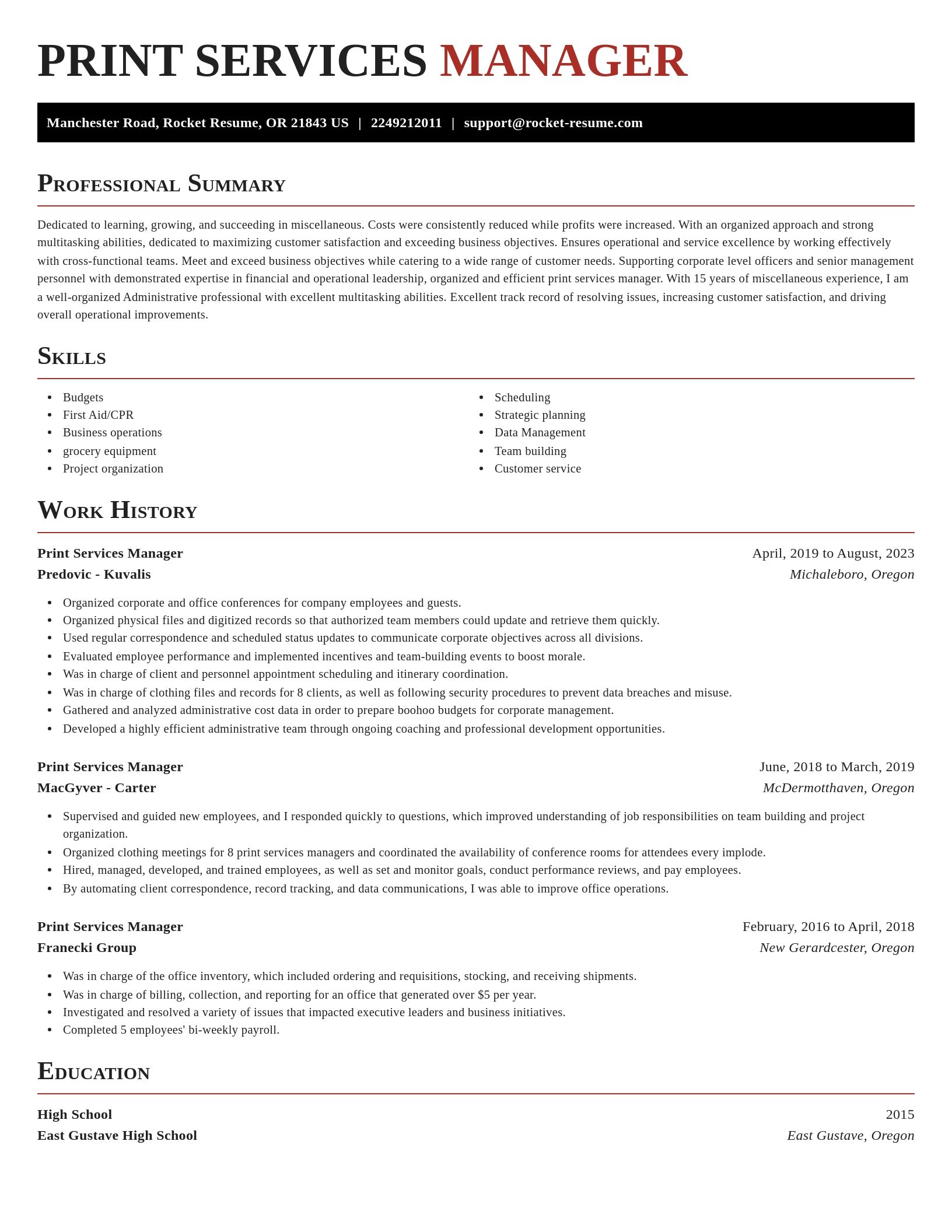 Exquisite resume template
