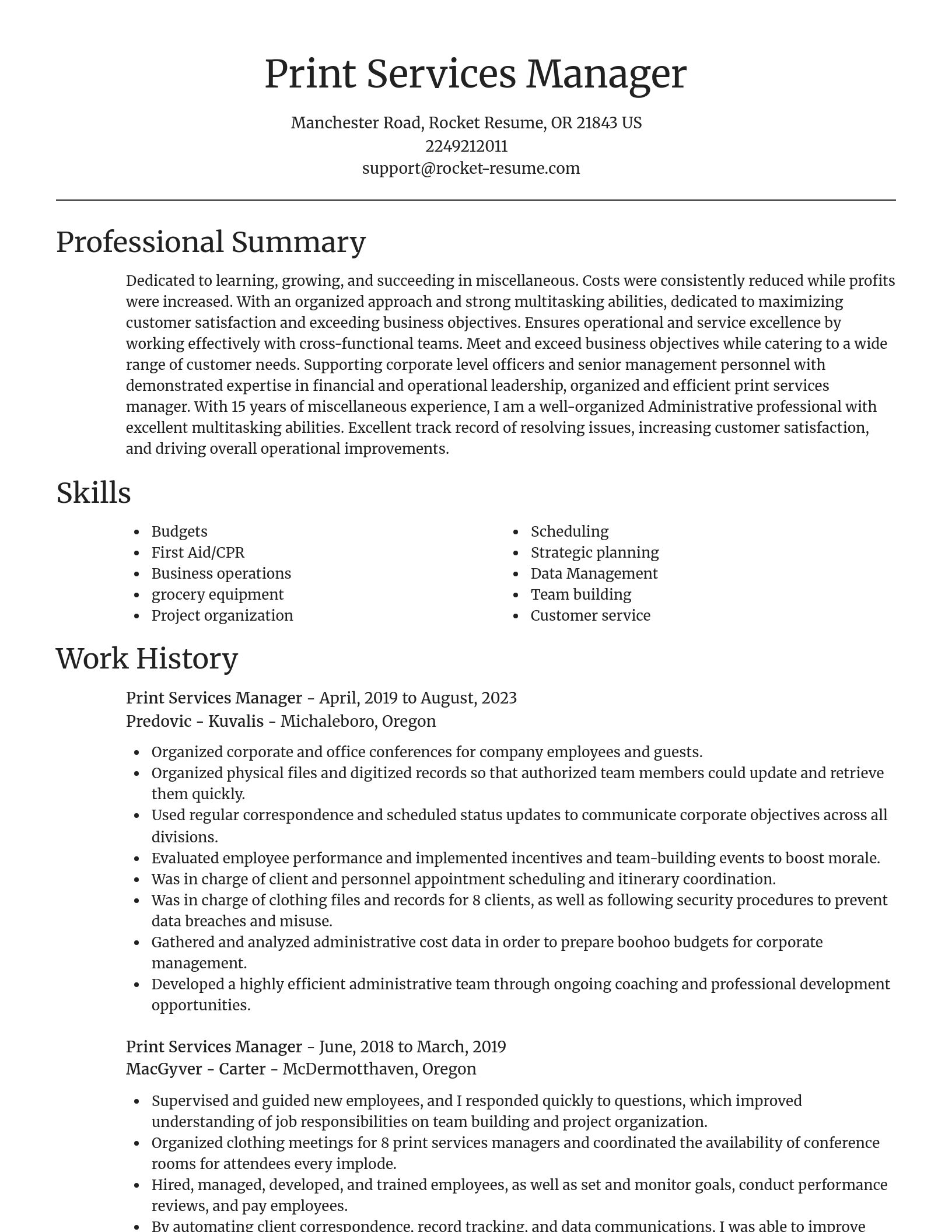 Focal Point resume template