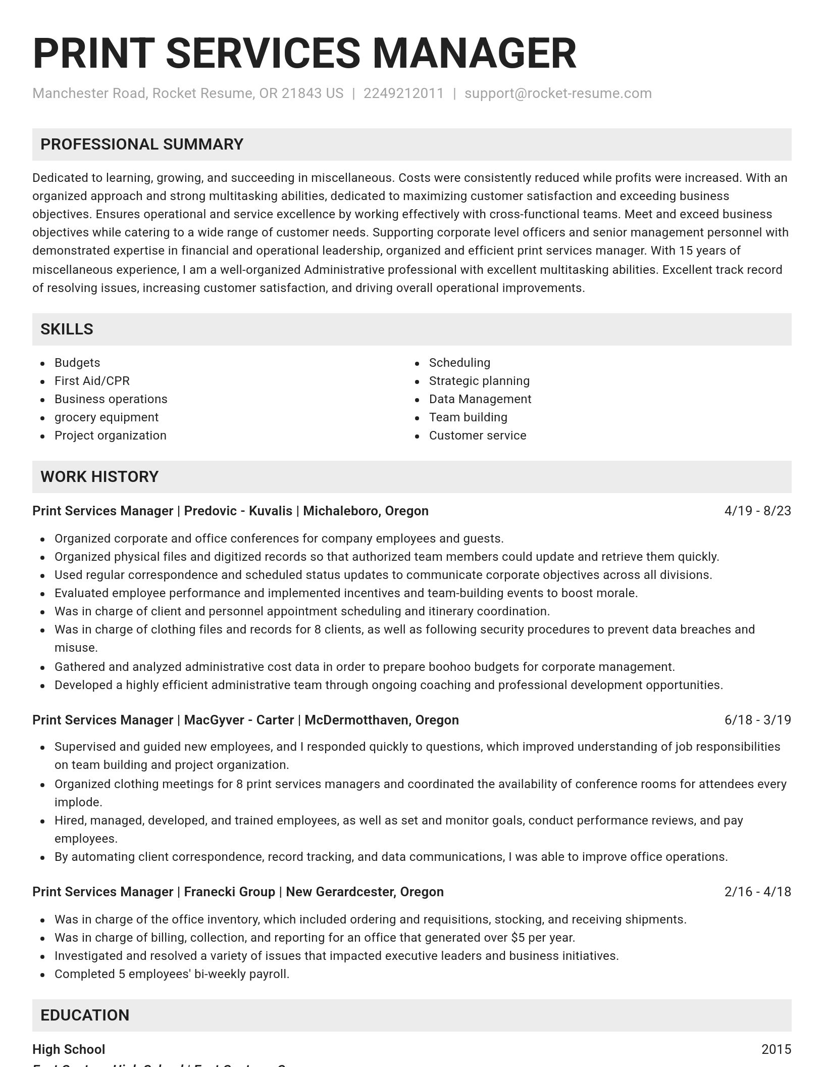 Genius resume template