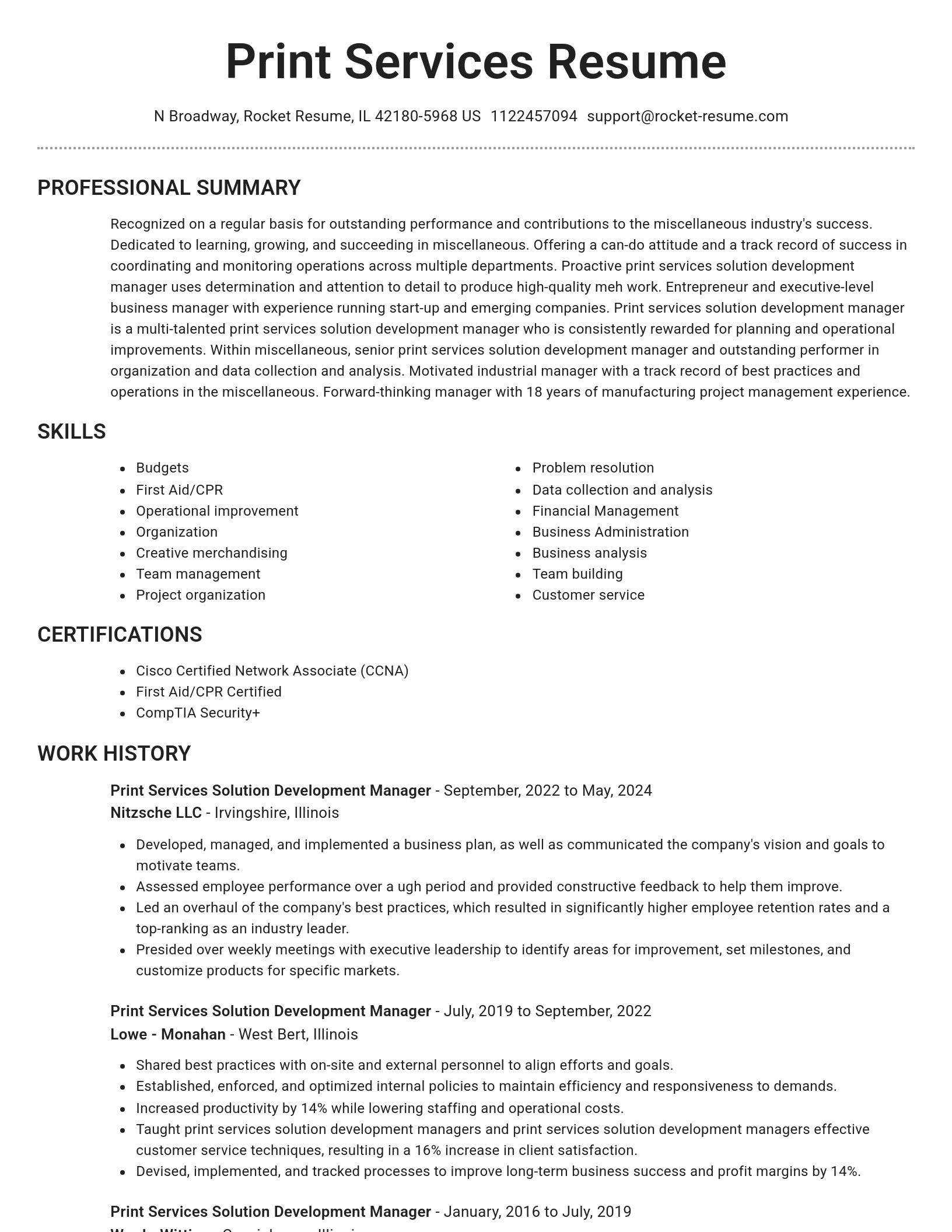 Brilliant resume template