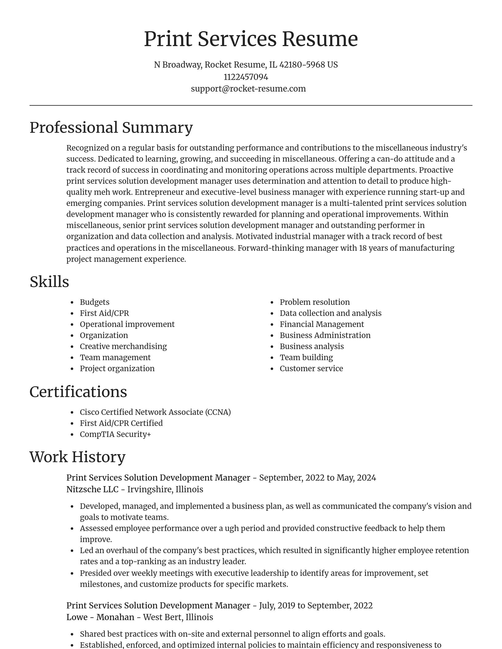 Focal Point resume template
