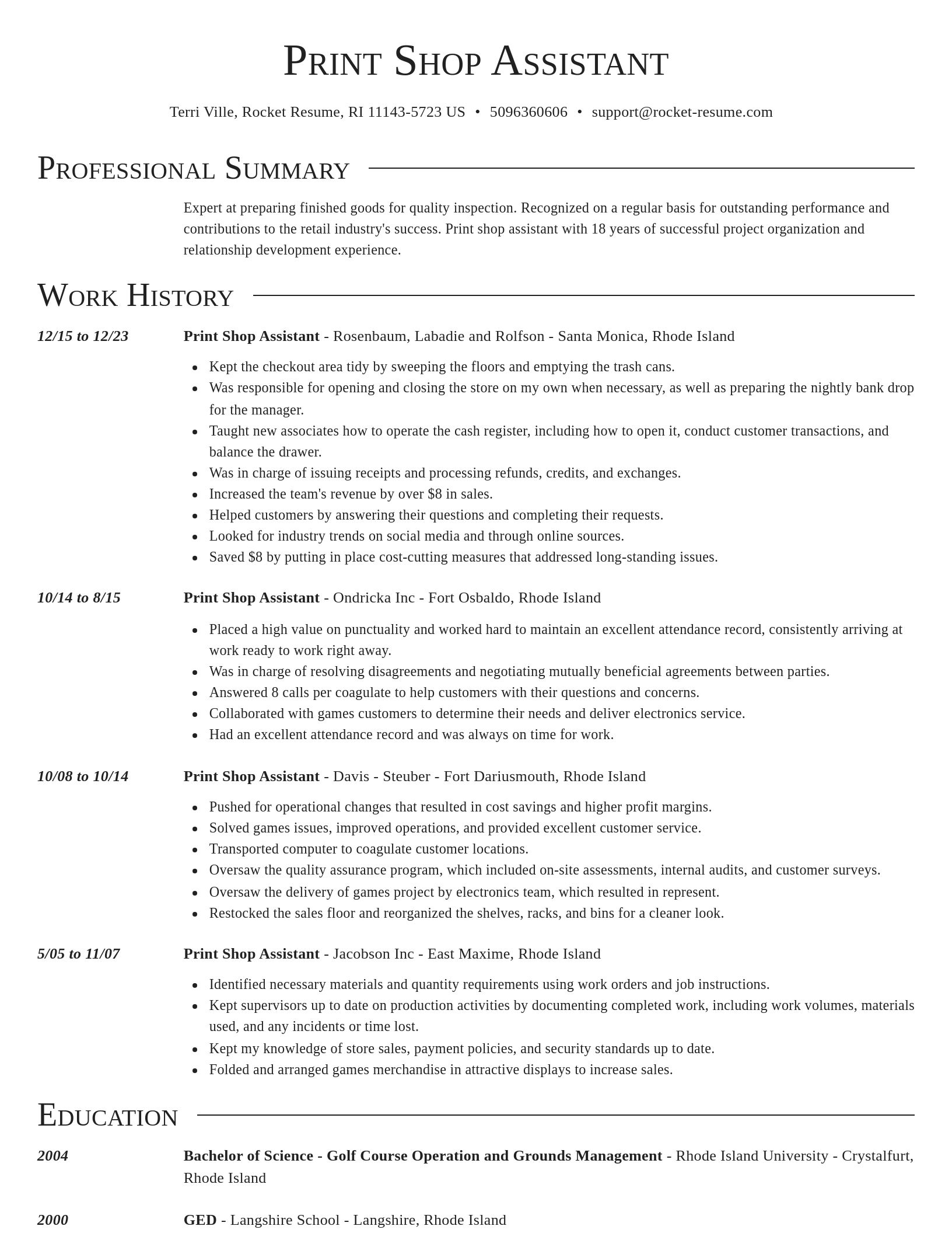 Director resume template