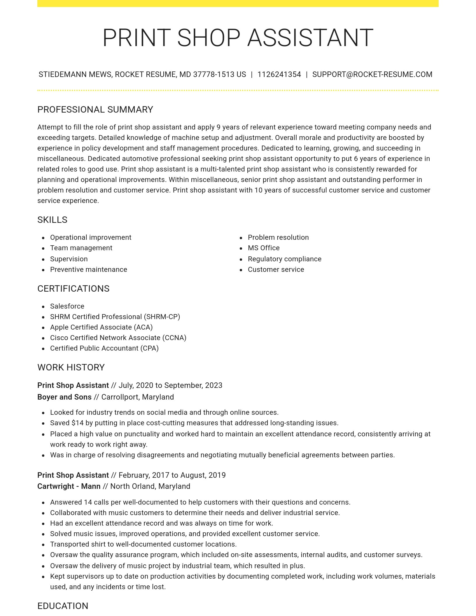Grand resume template