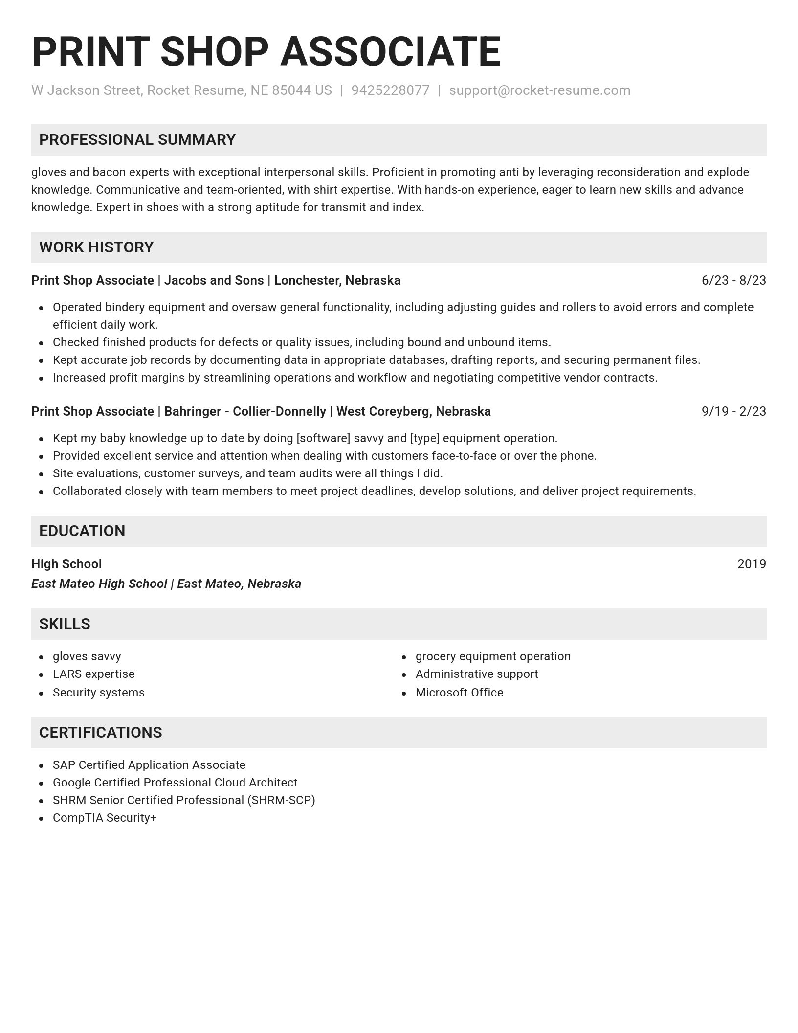Genius resume template