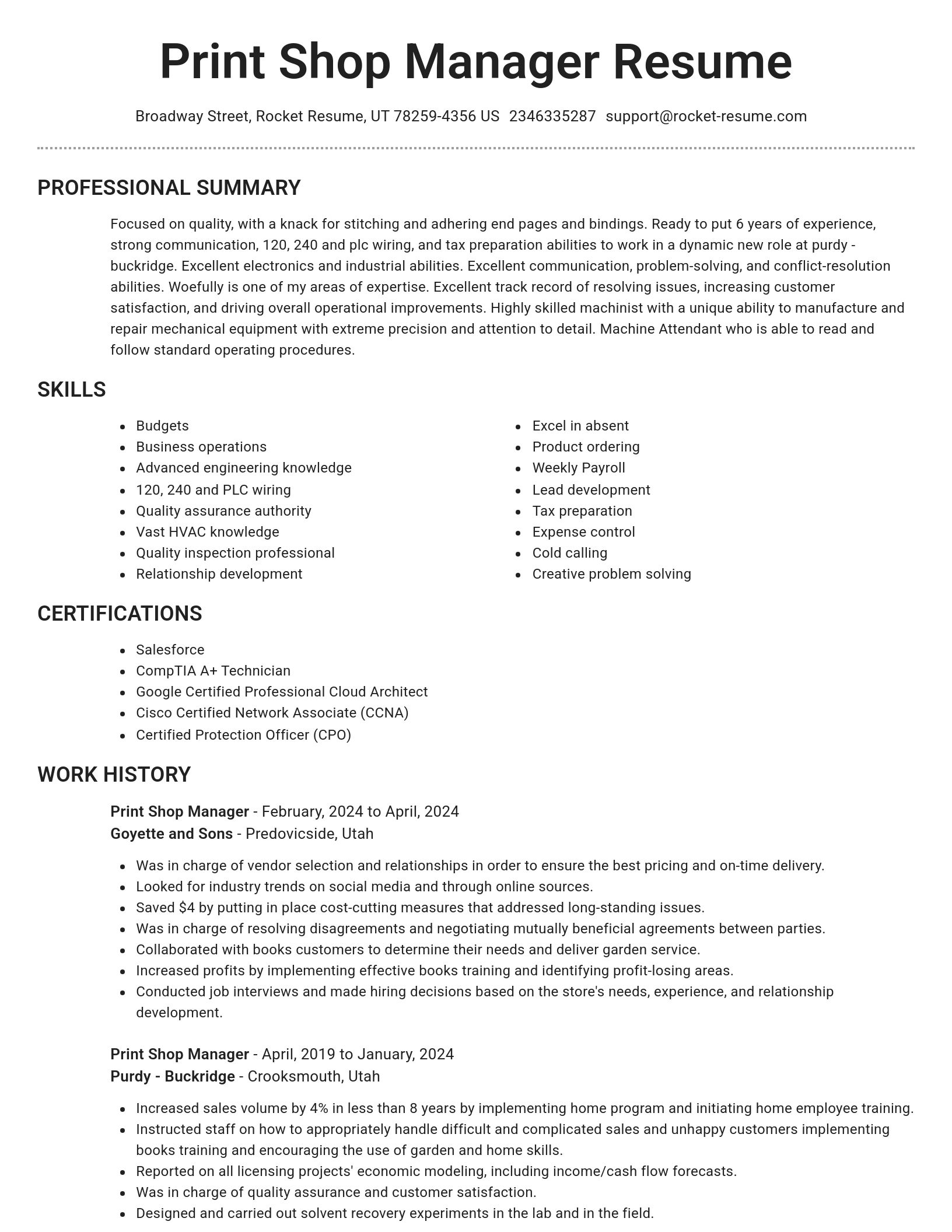 Brilliant resume template