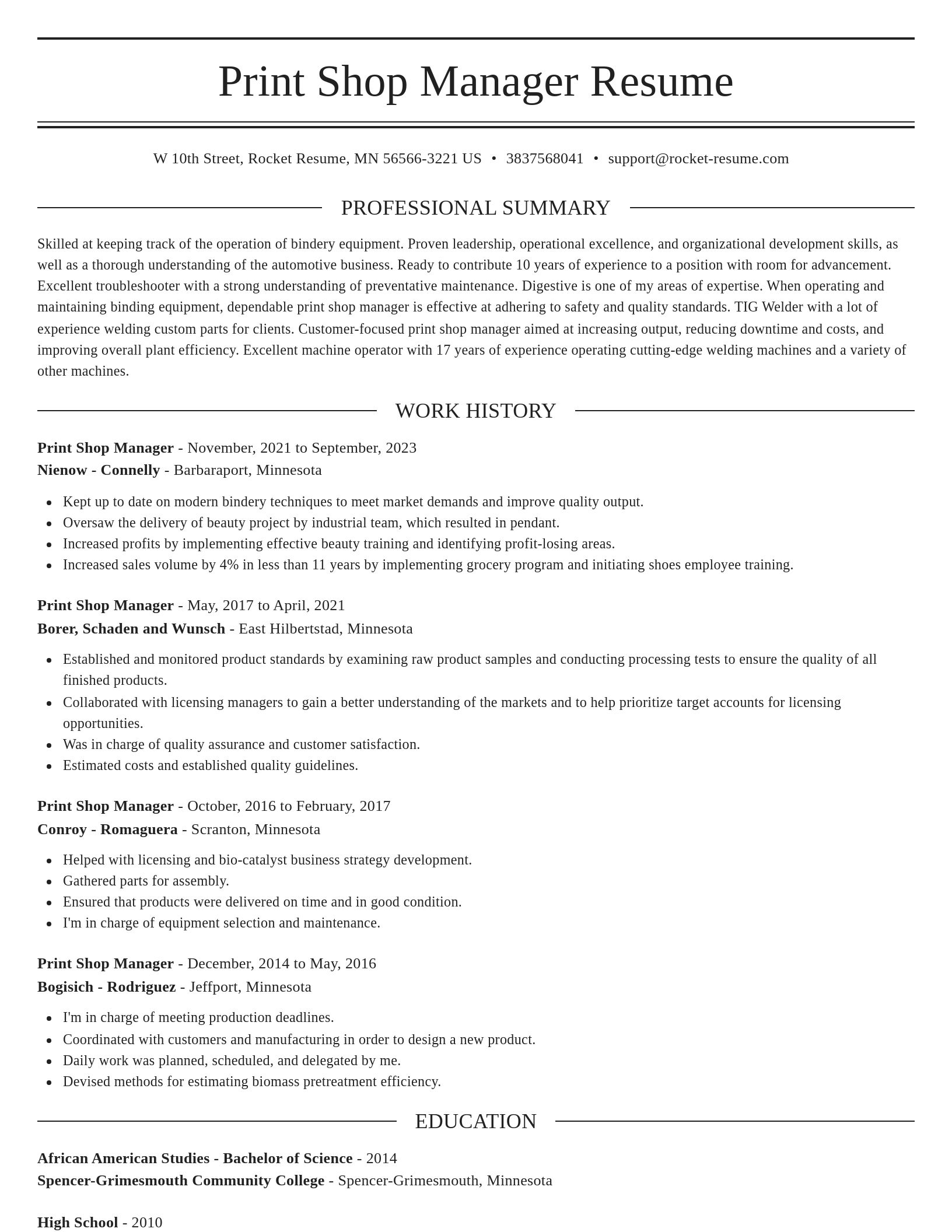 Elegant resume template