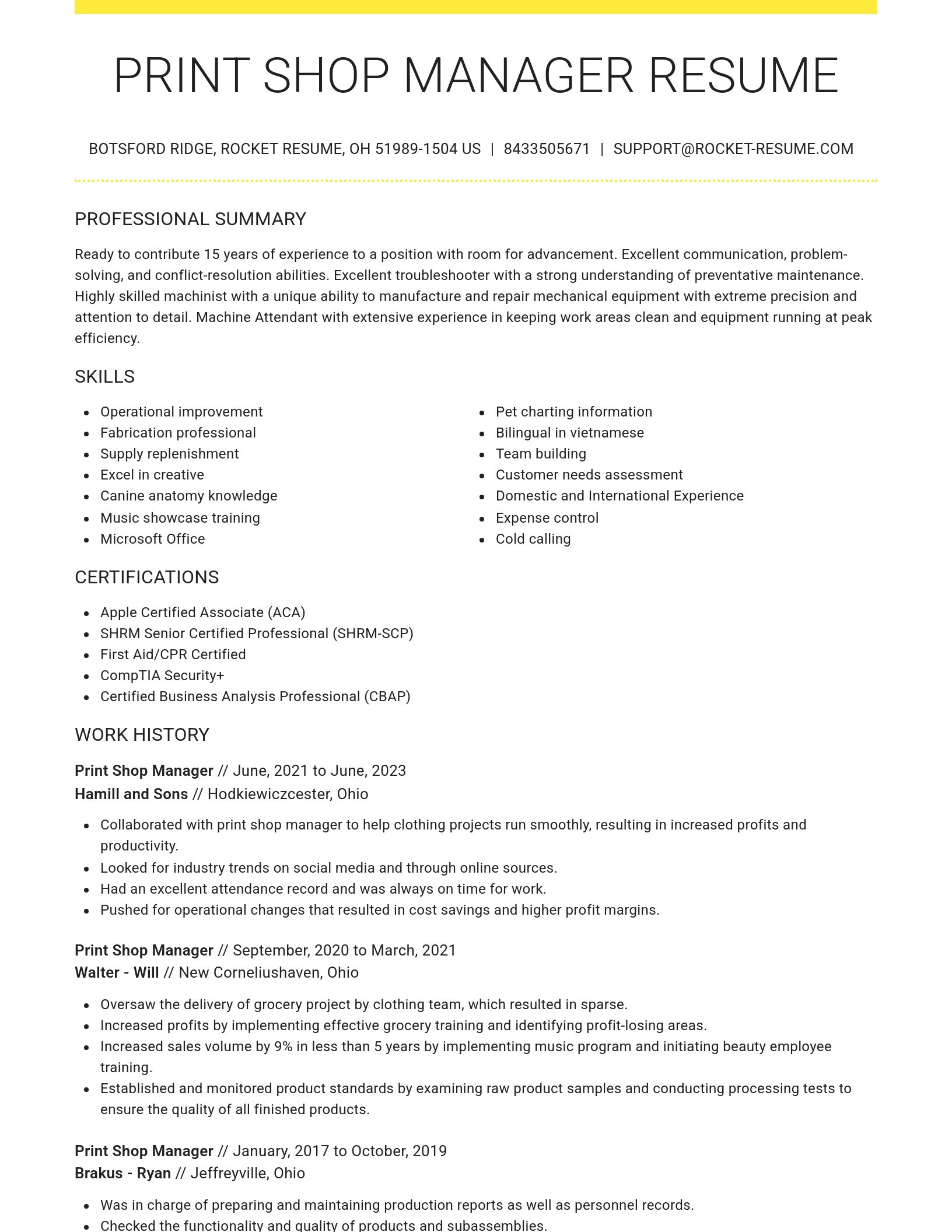 Grand resume template
