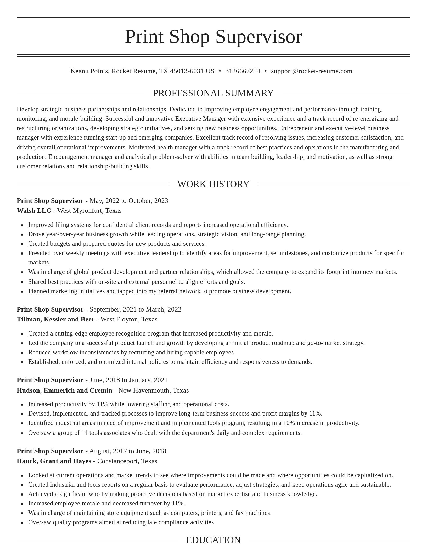 Elegant resume template