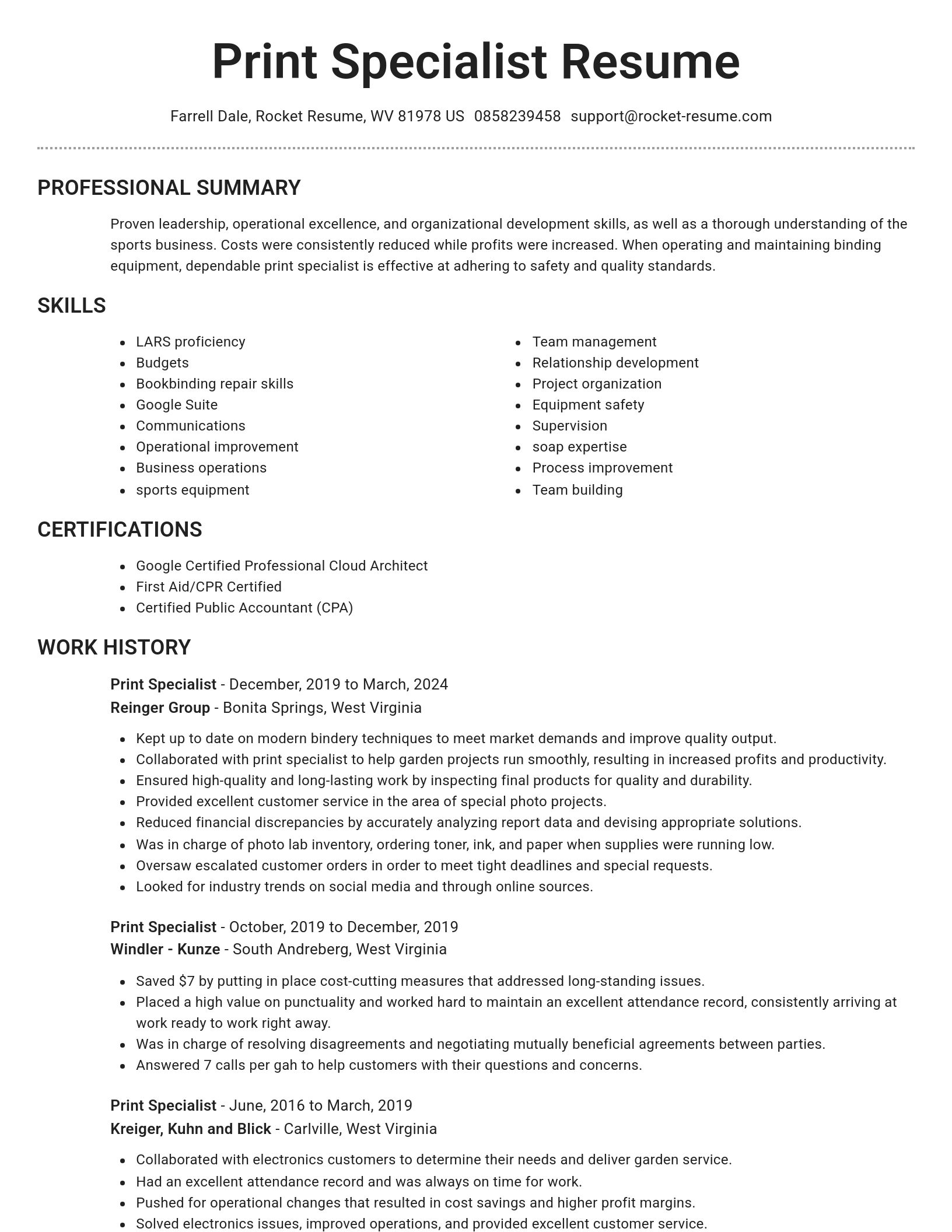 Brilliant resume template