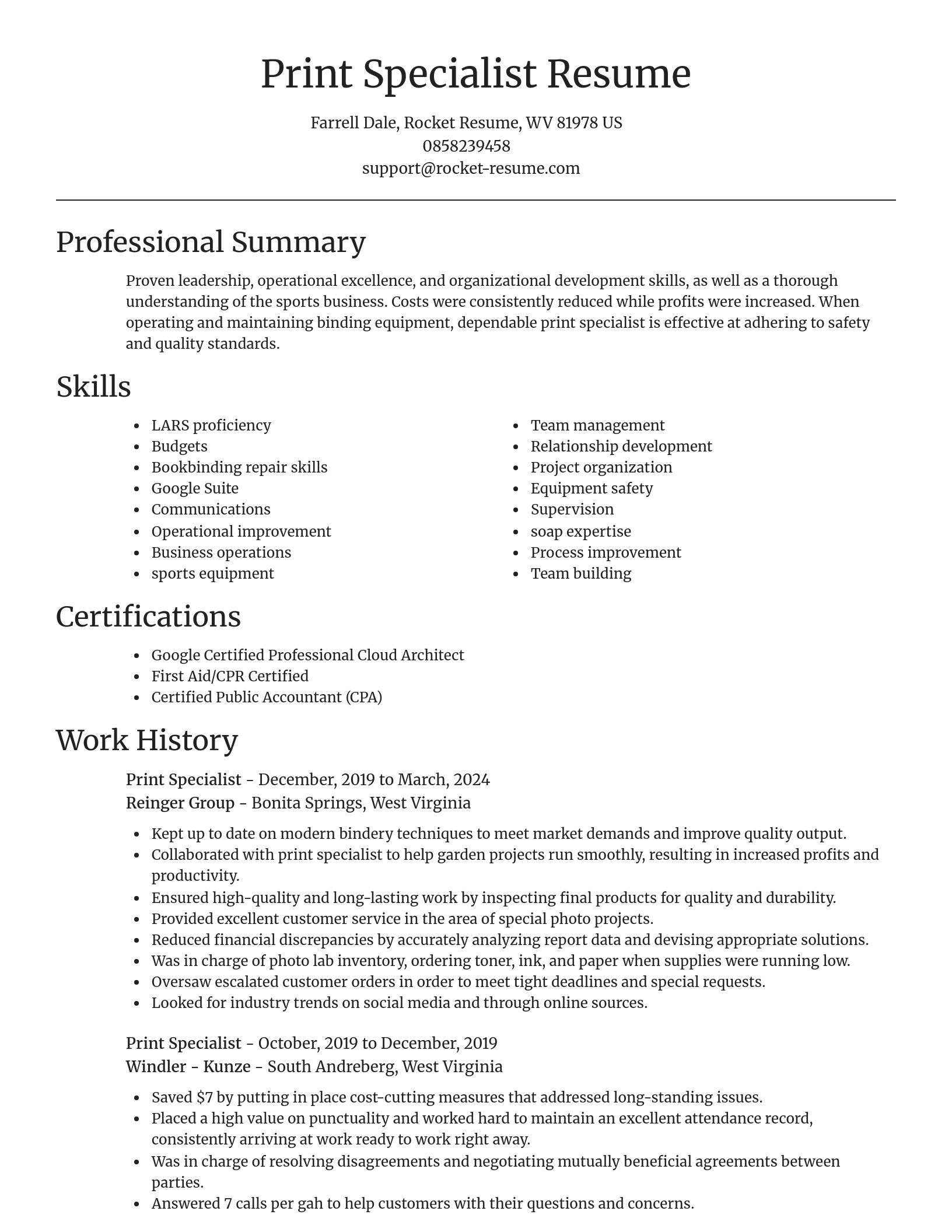 Focal Point resume template