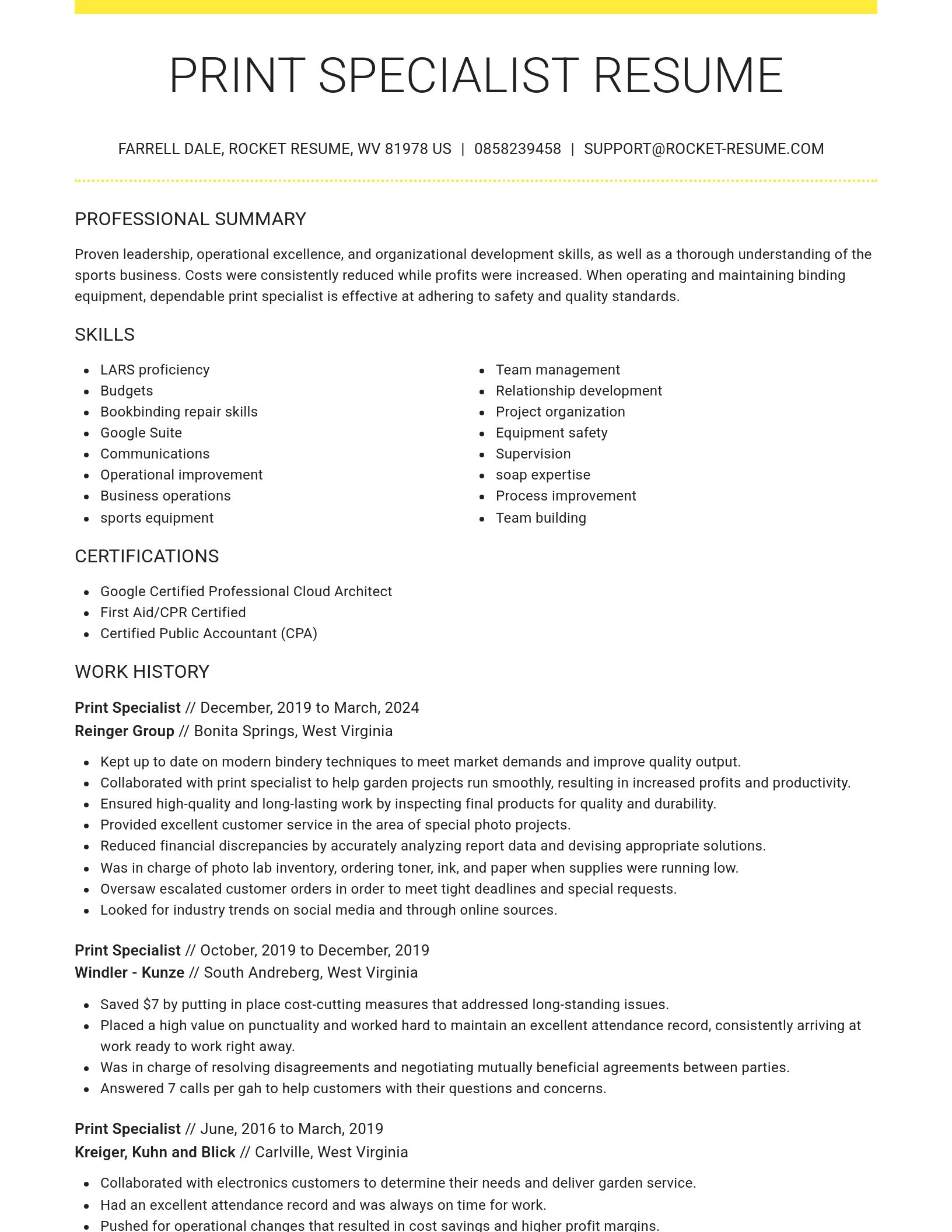 Grand resume template