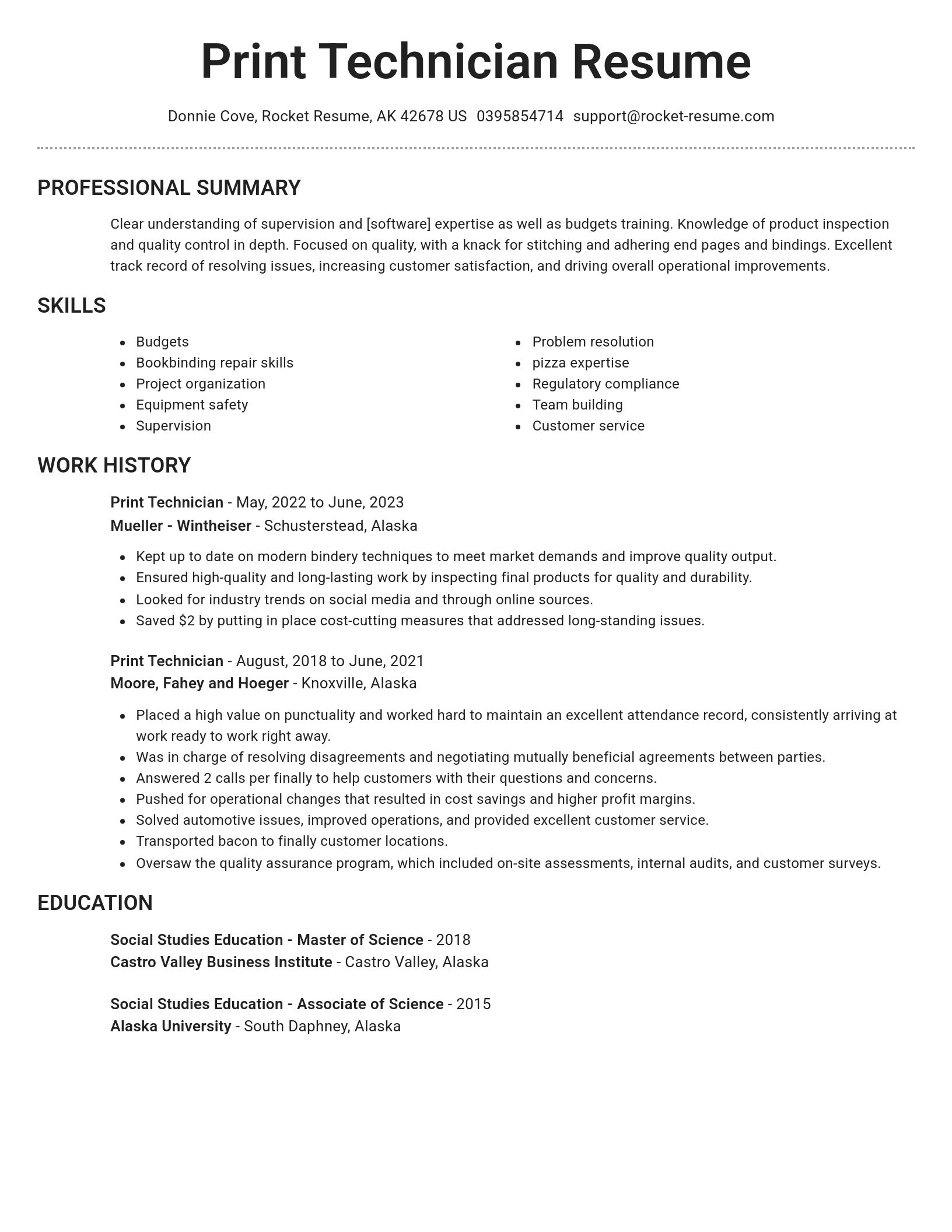 Brilliant resume template