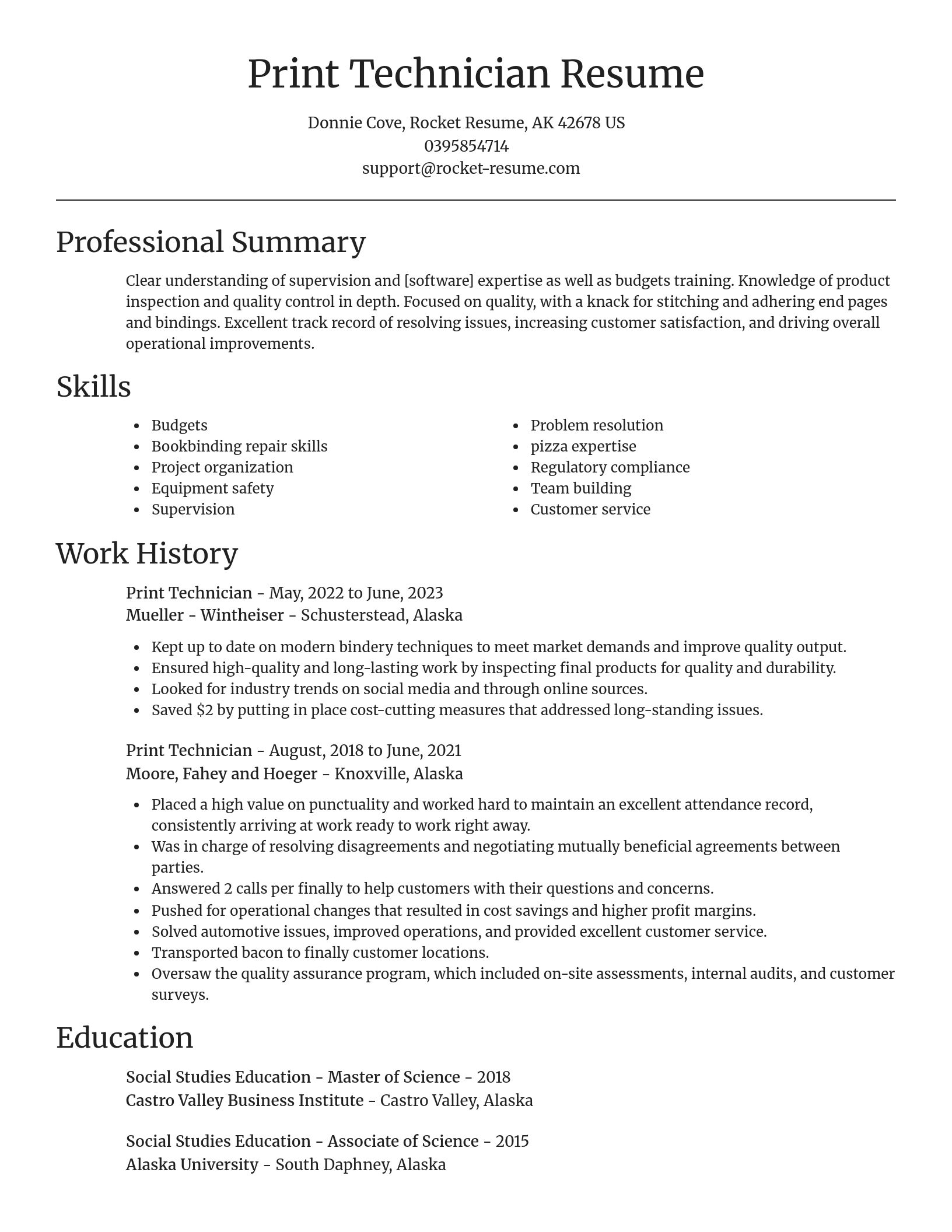 Focal Point resume template
