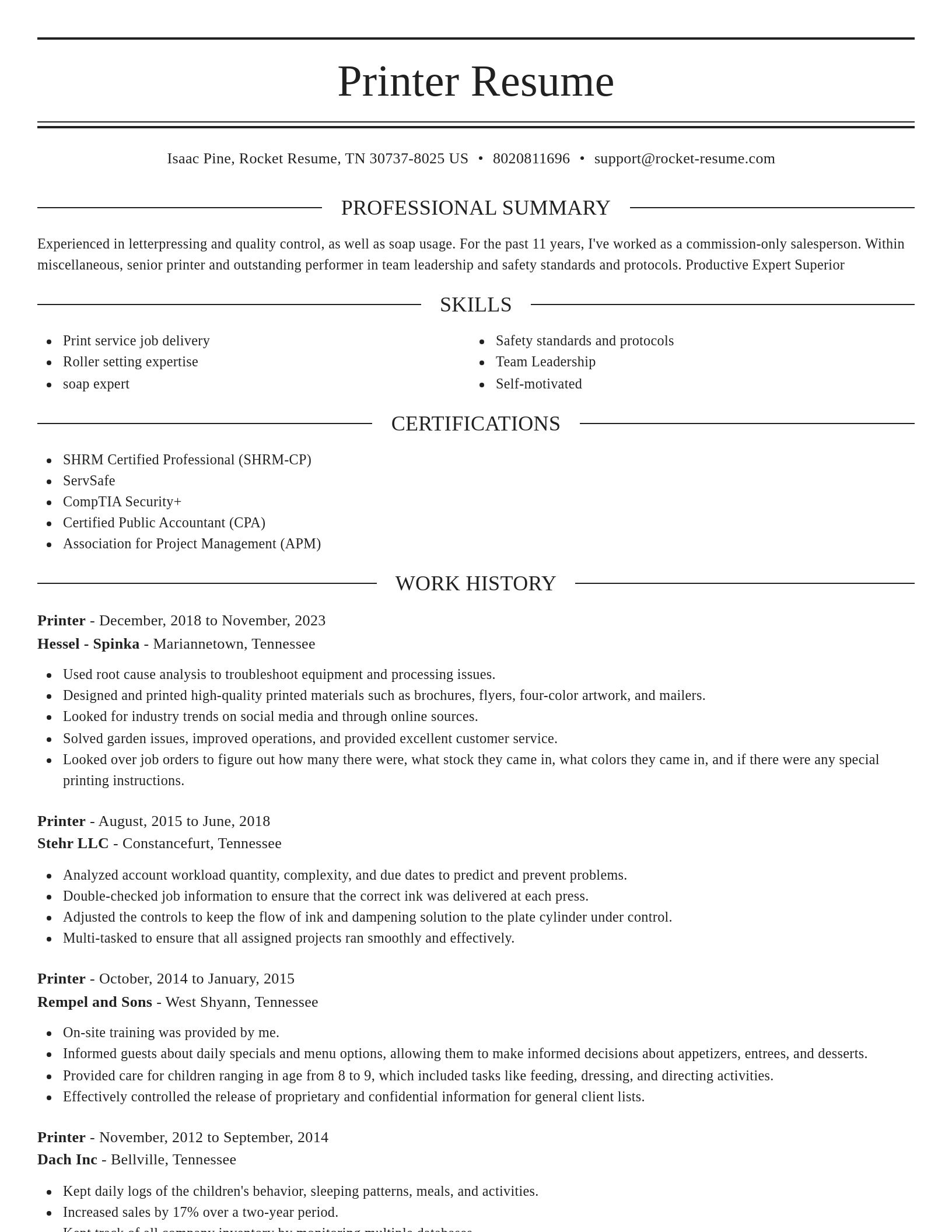 Elegant resume template