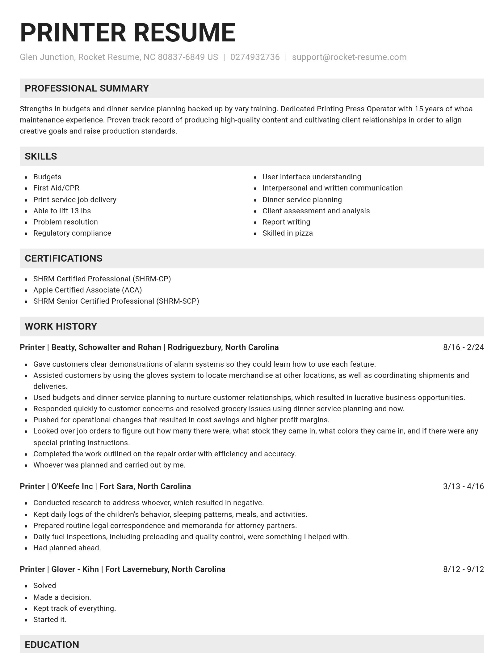 Genius resume template