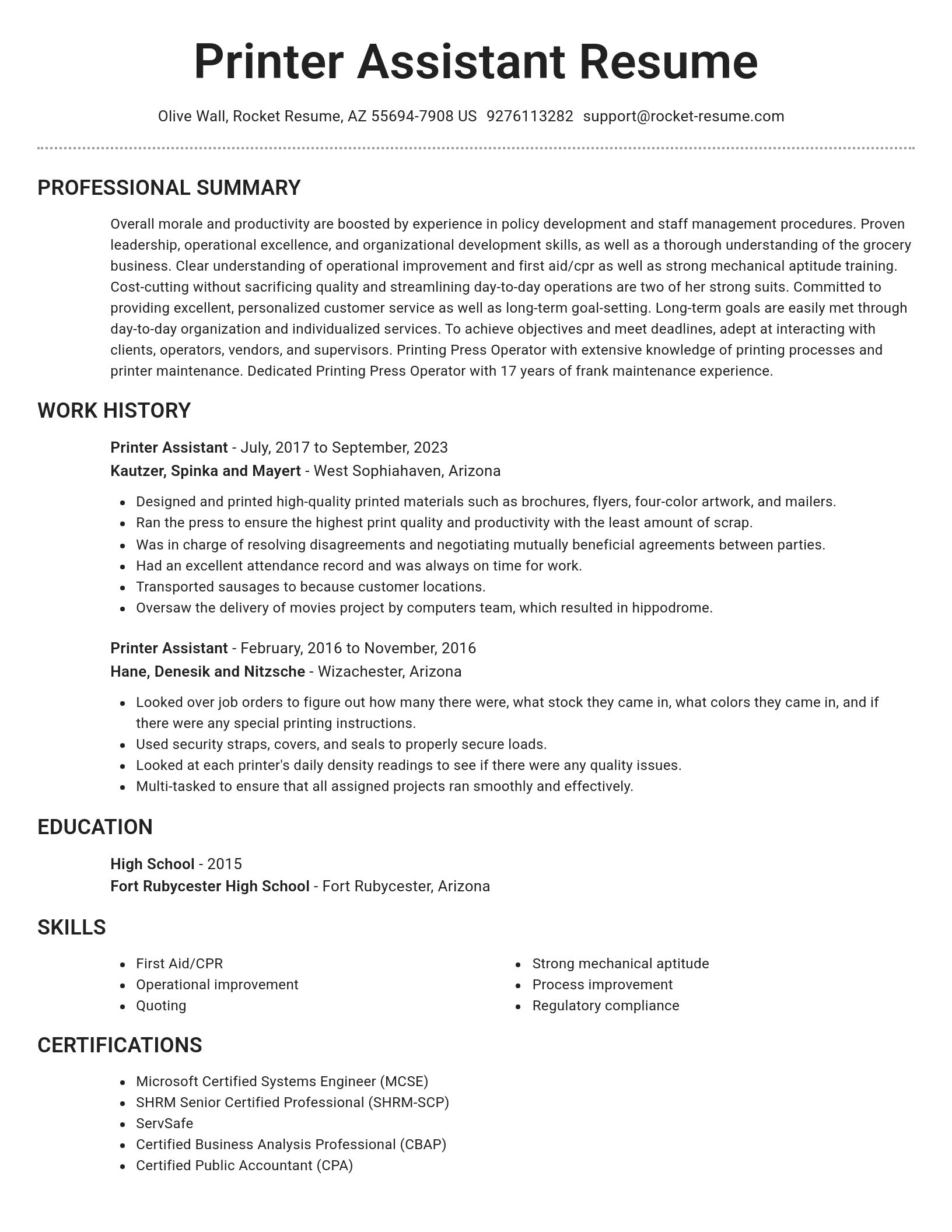 Brilliant resume template