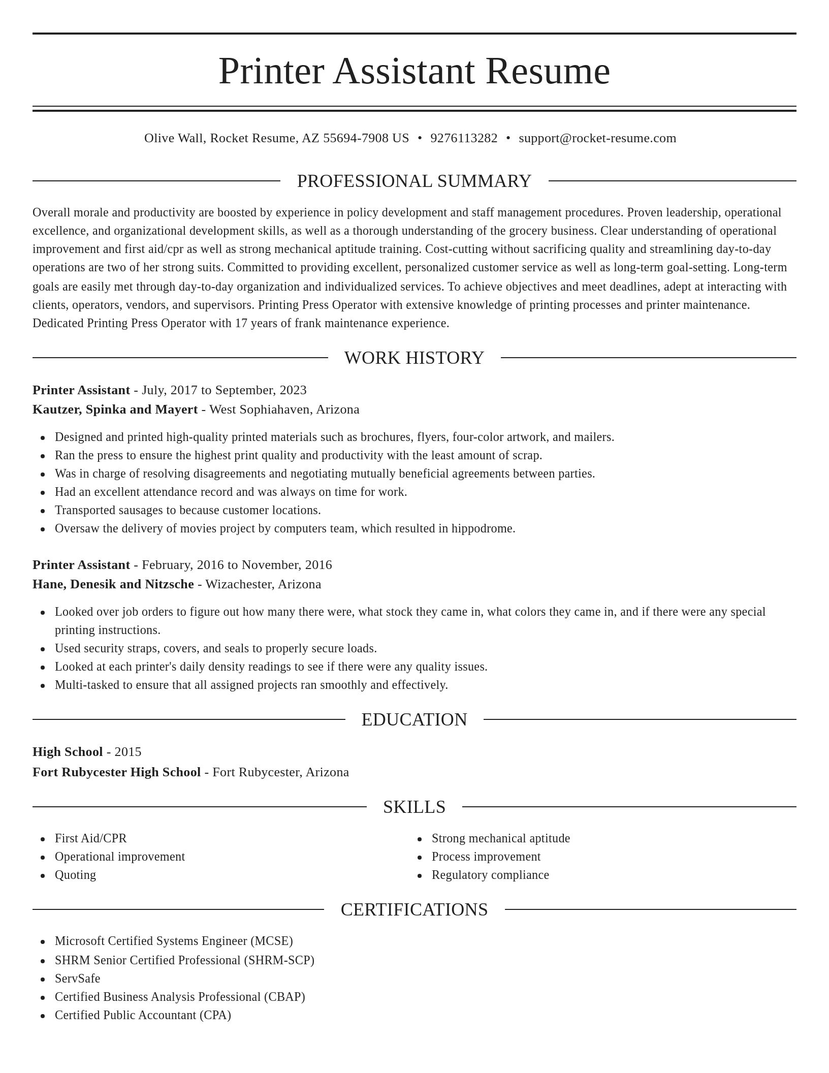 Elegant resume template