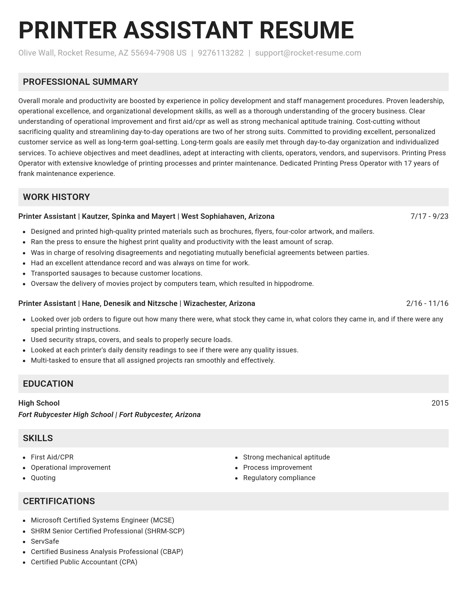 Genius resume template