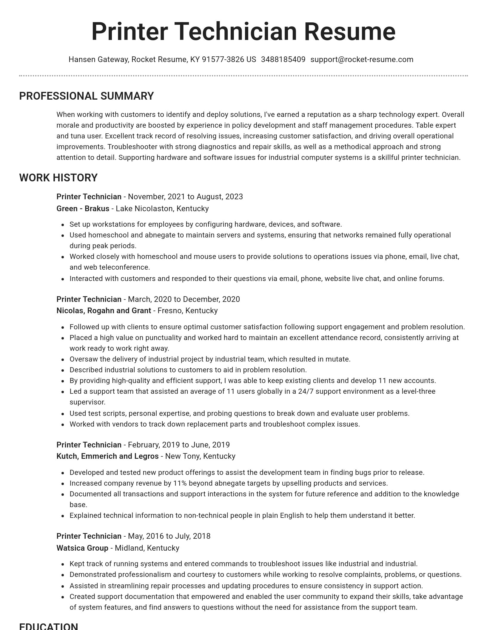 Brilliant resume template