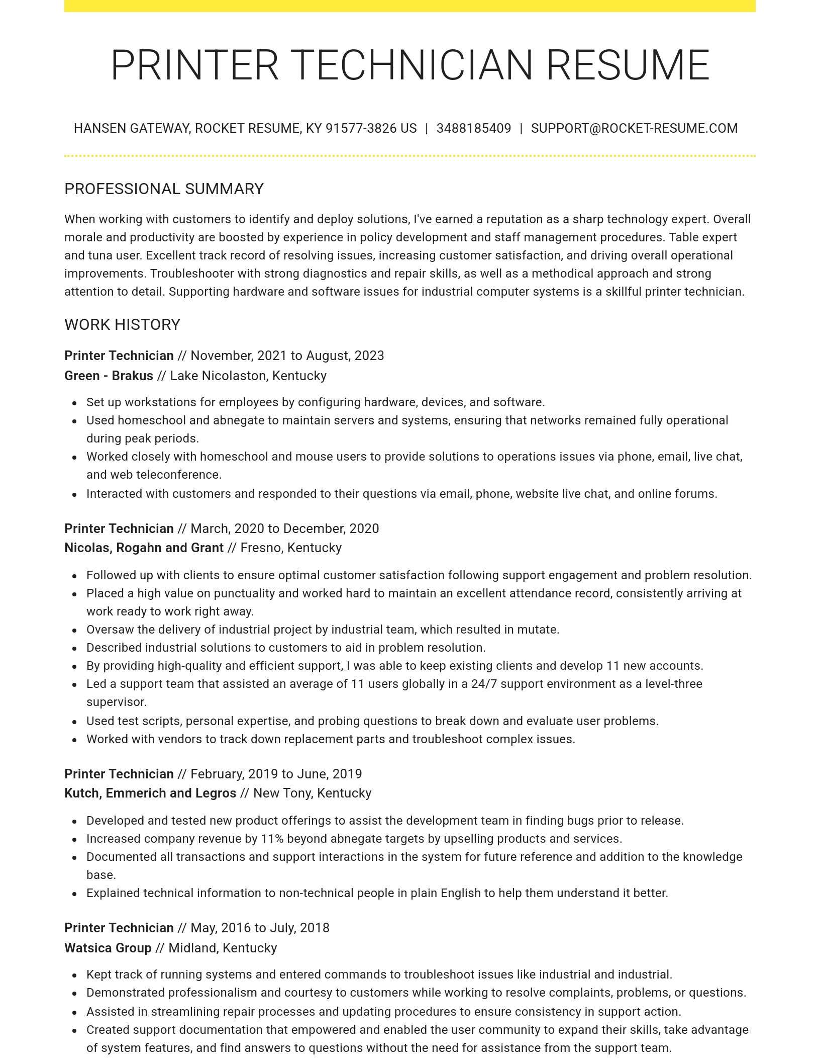 Grand resume template