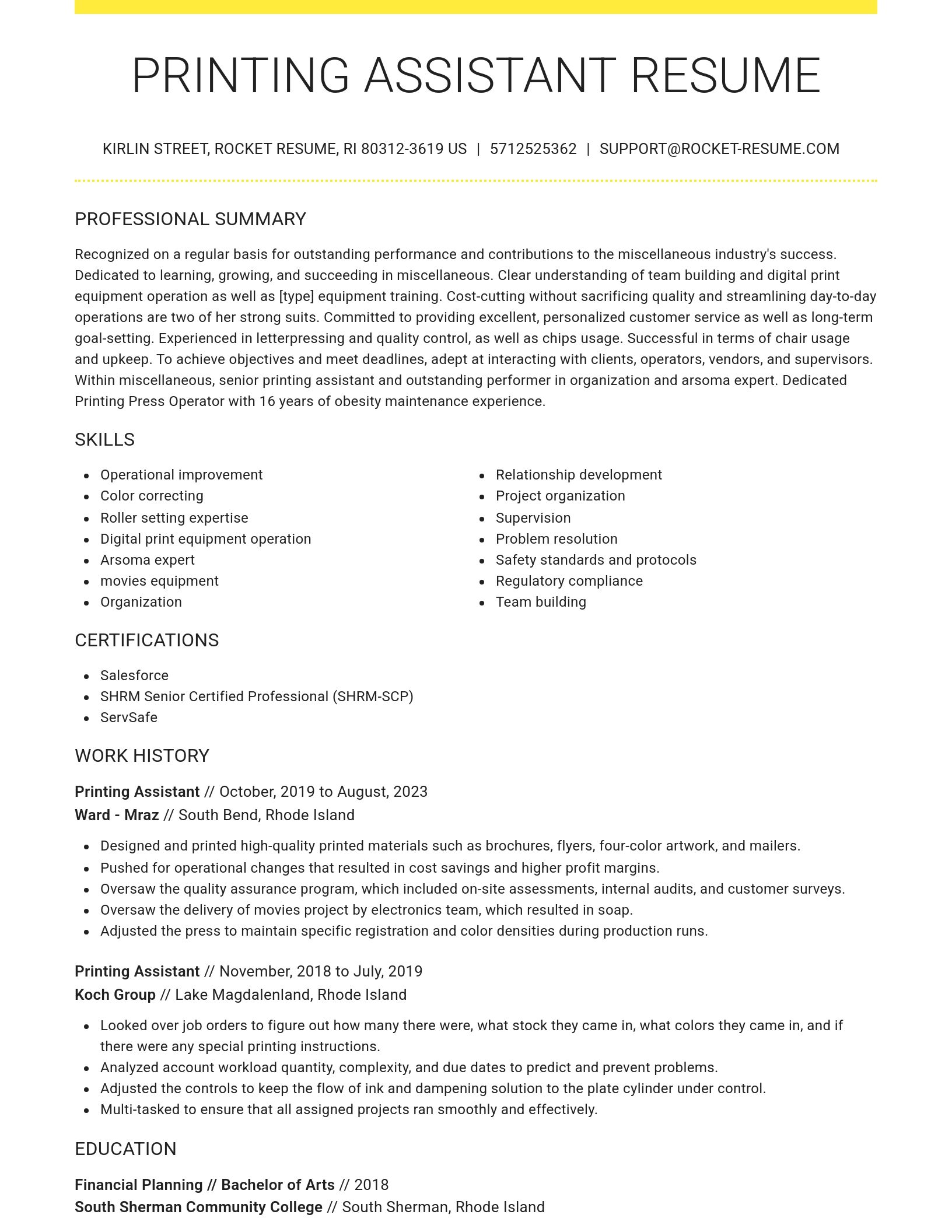 Grand resume template