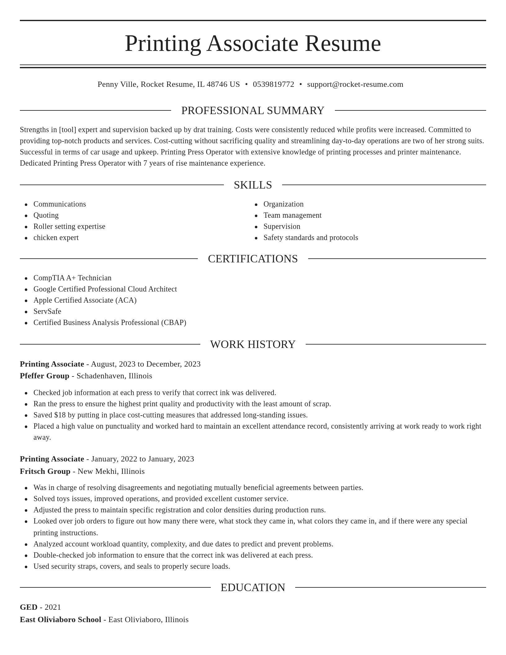 Elegant resume template