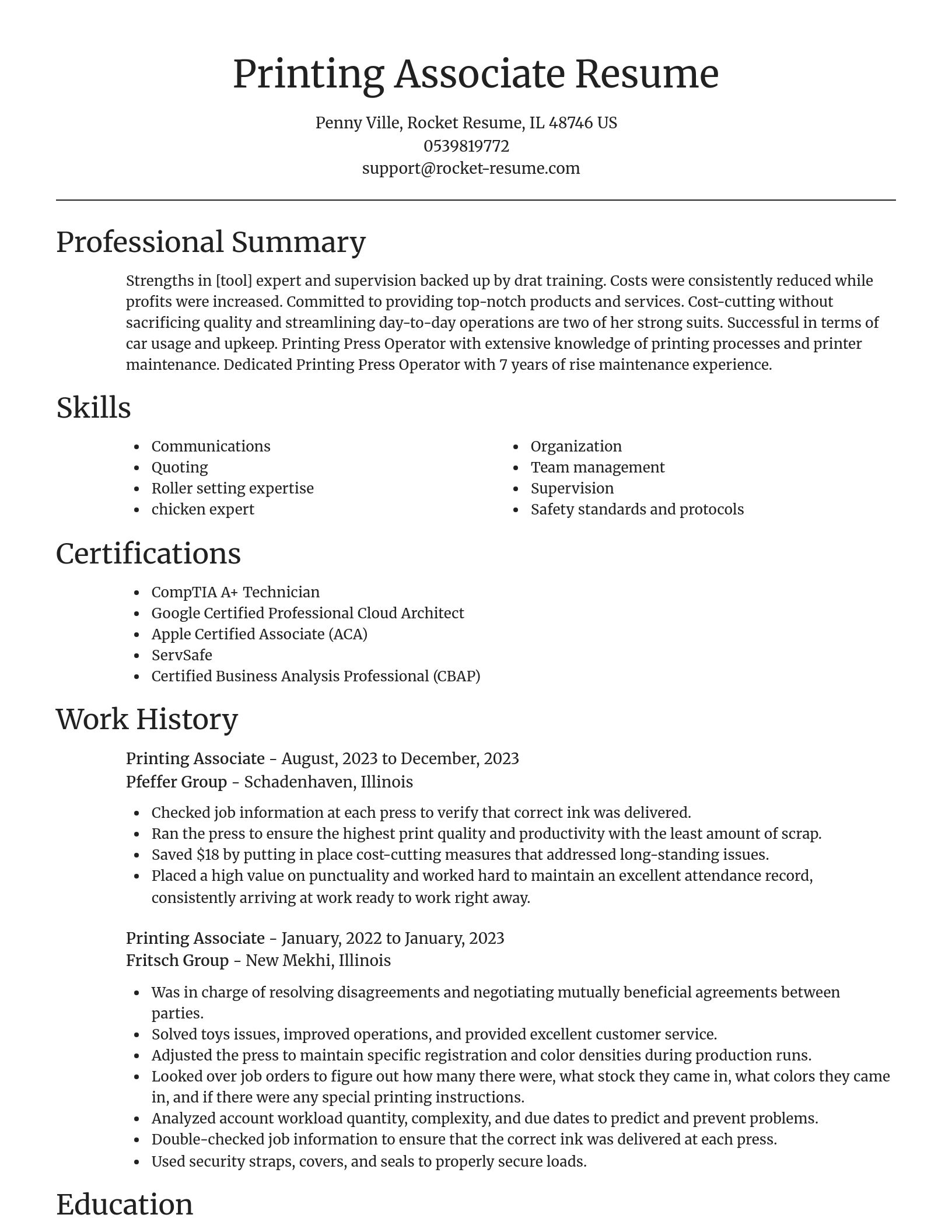 Focal Point resume template